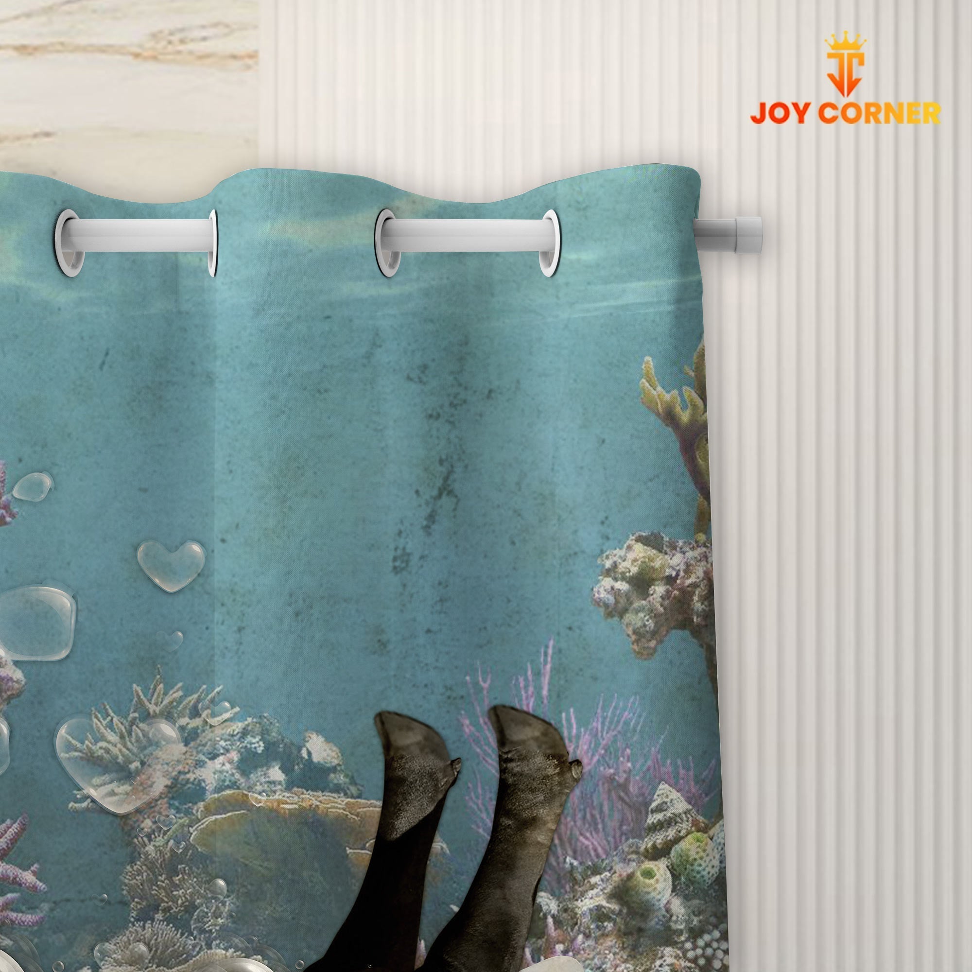 Dexter Taking Shower Under The Sea 3D Shower Curtain