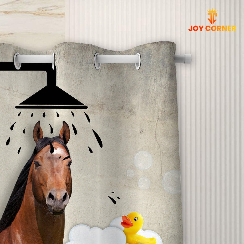 Brown Horse I Don't Sing In The Shower 3D Shower Curtain