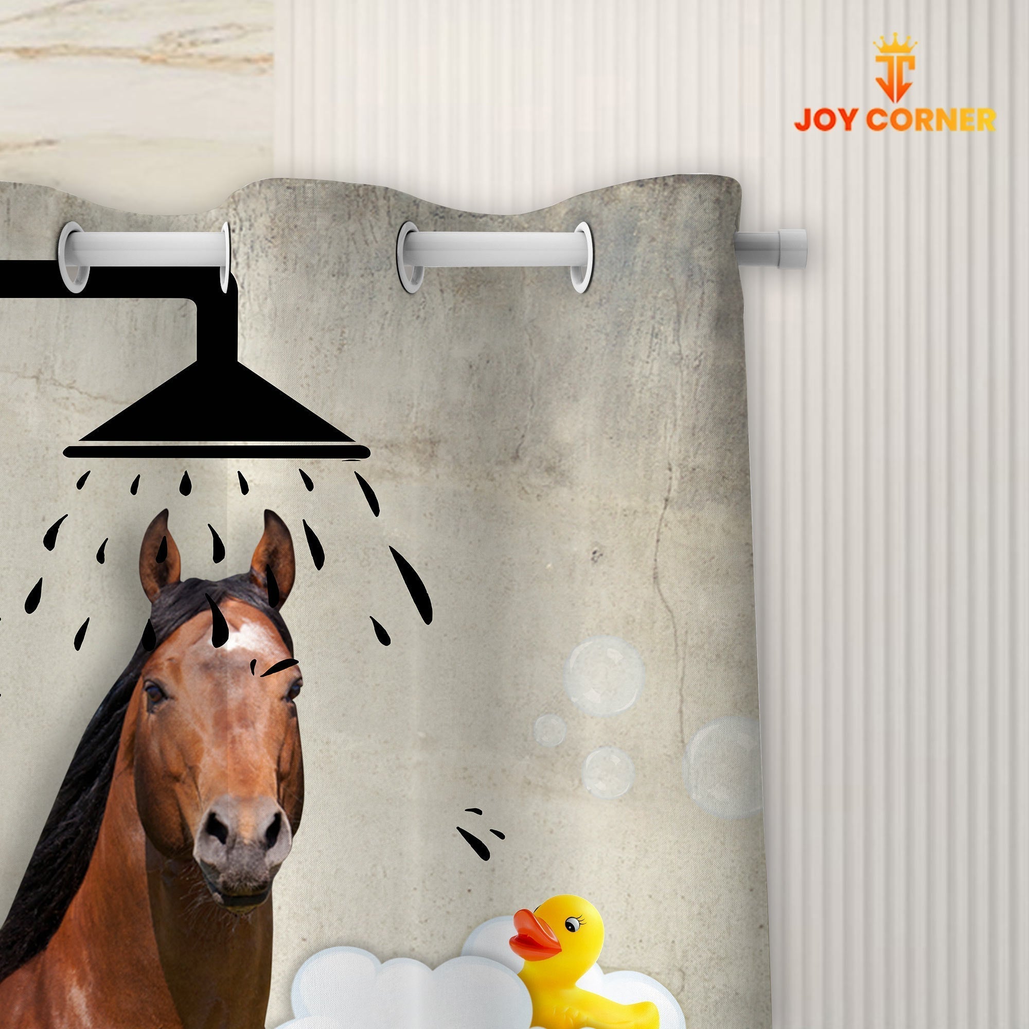 Brown Horse I Don't Sing In The Shower 3D Shower Curtain