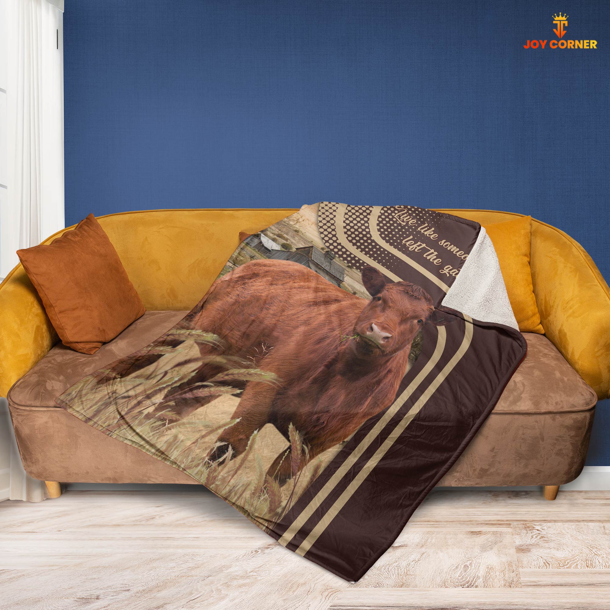 Red Angus Live Like Someone Left The Gate Open Cattle Blanket