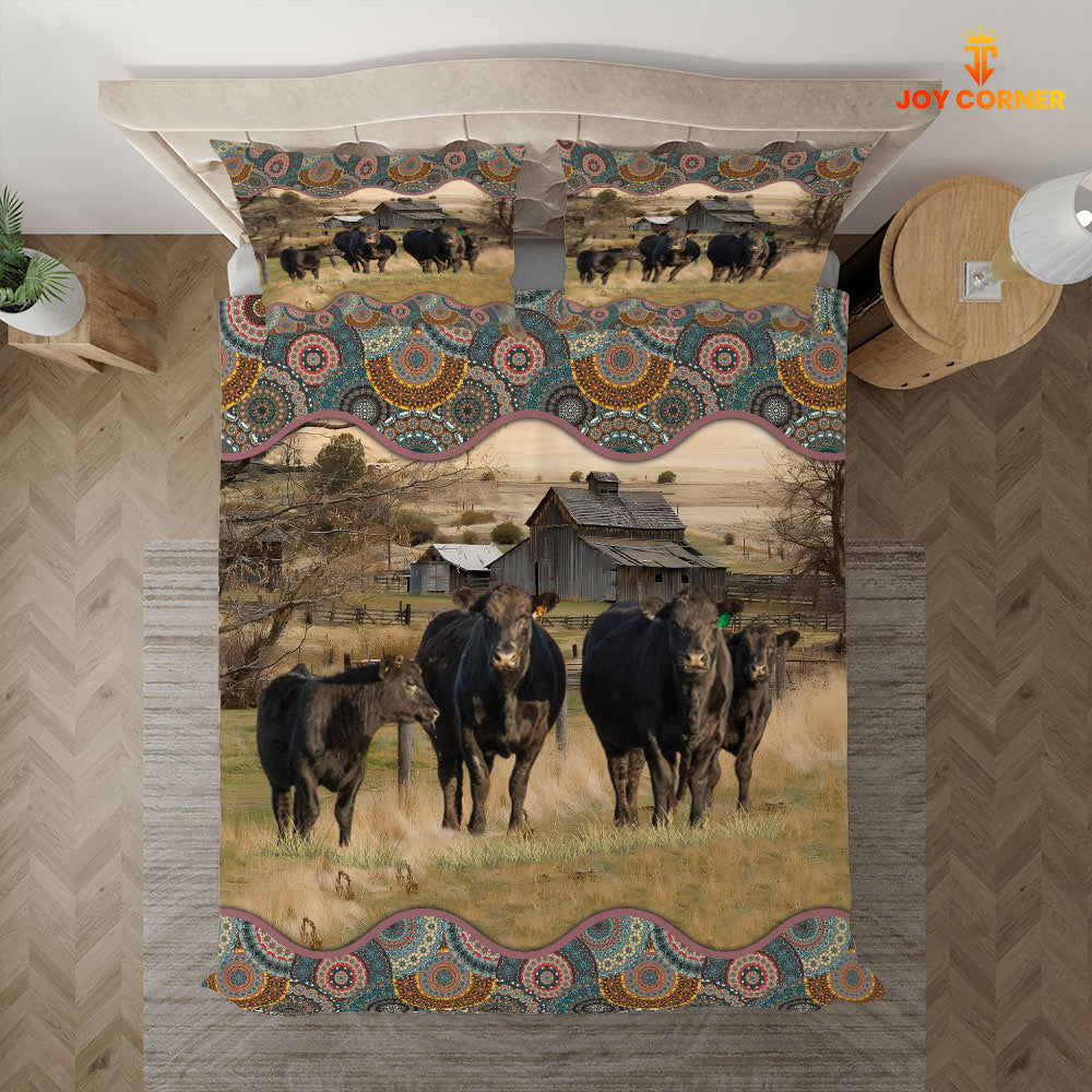 Black Angus Vintage 3D Bedding Set