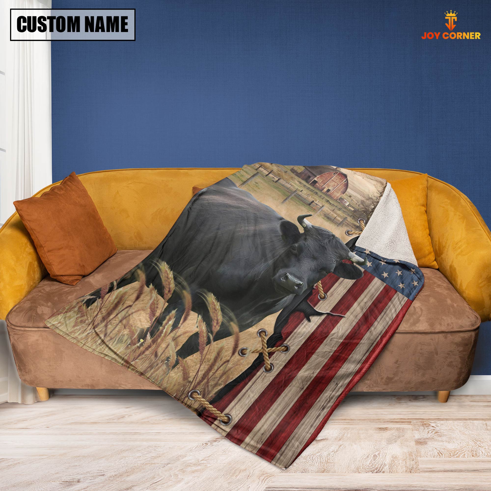 Personalized Name Dexter Flag Vintage Blanket