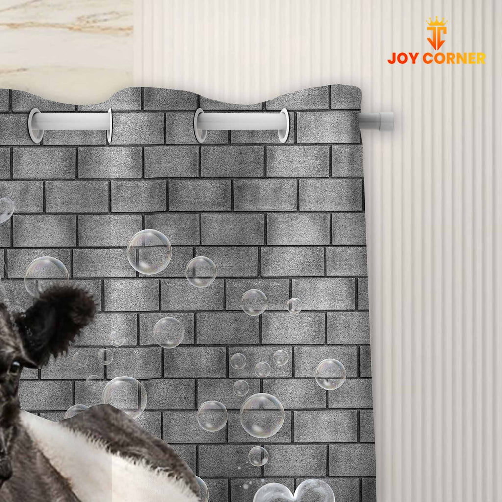 Belted Galloway Brick Wall 3D Shower Curtain