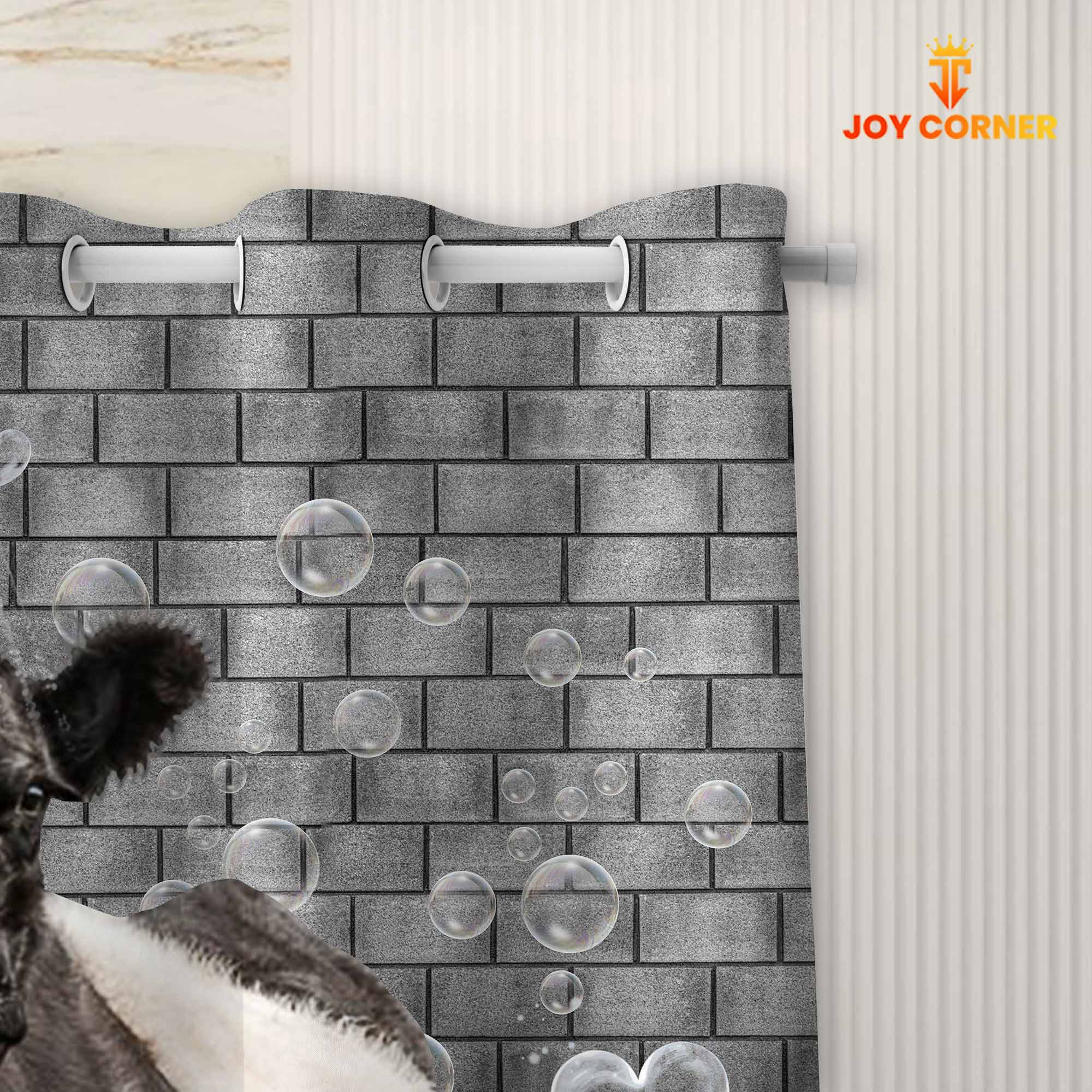 Belted Galloway Brick Wall 3D Shower Curtain