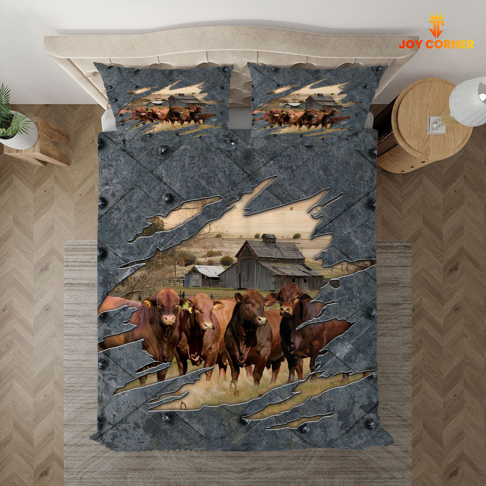 Beefmaster On The Farm Customized Name Bedding Set