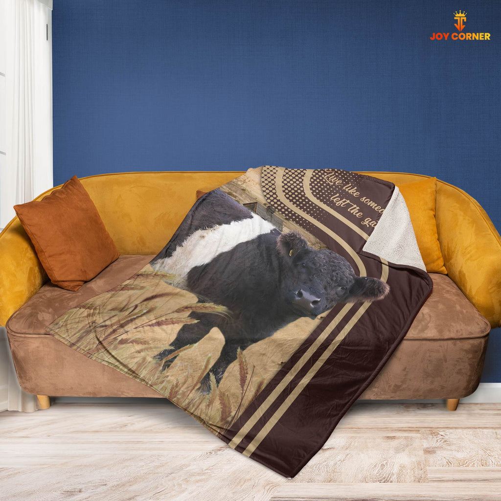 Belted Galloway Live Like Someone Left The Gate Open Cattle Blanket