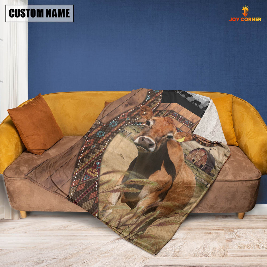Jersey Custom Name Brocade Pattern Blanket