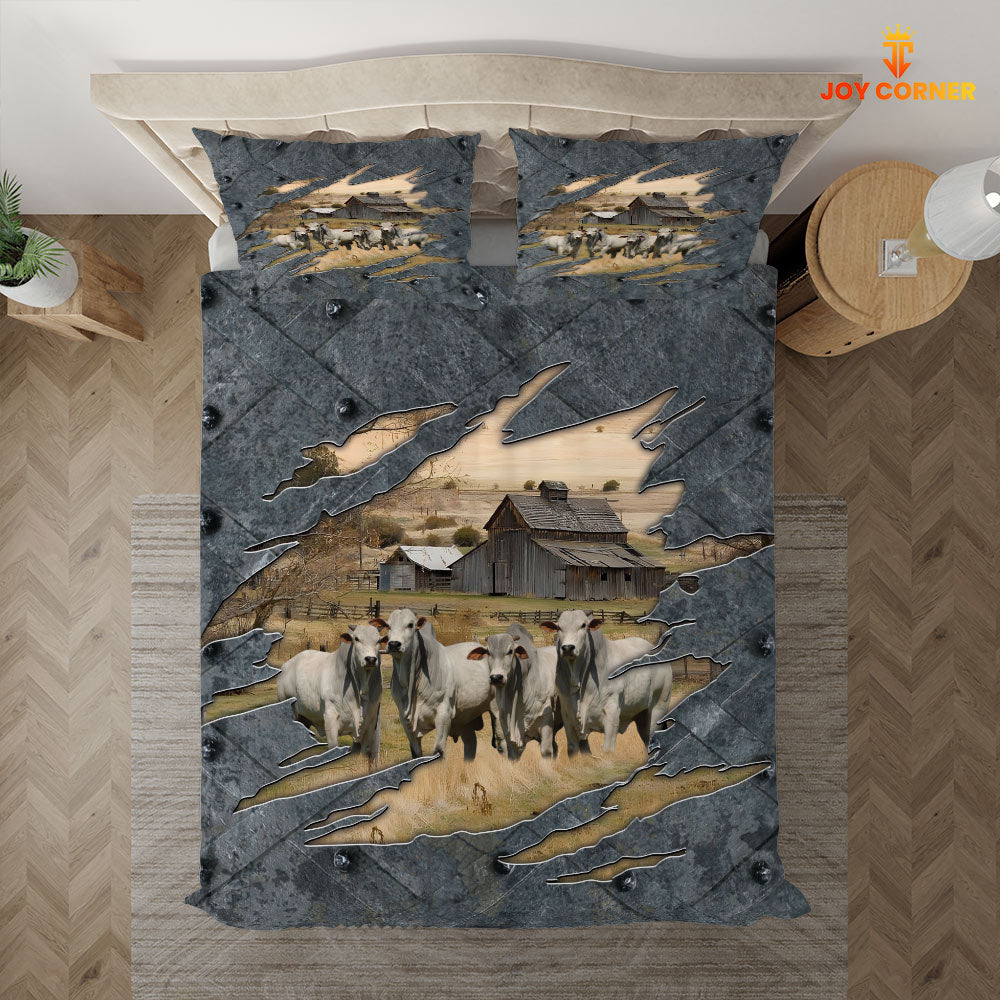 Brahman On The Farm Customized Name Bedding Set