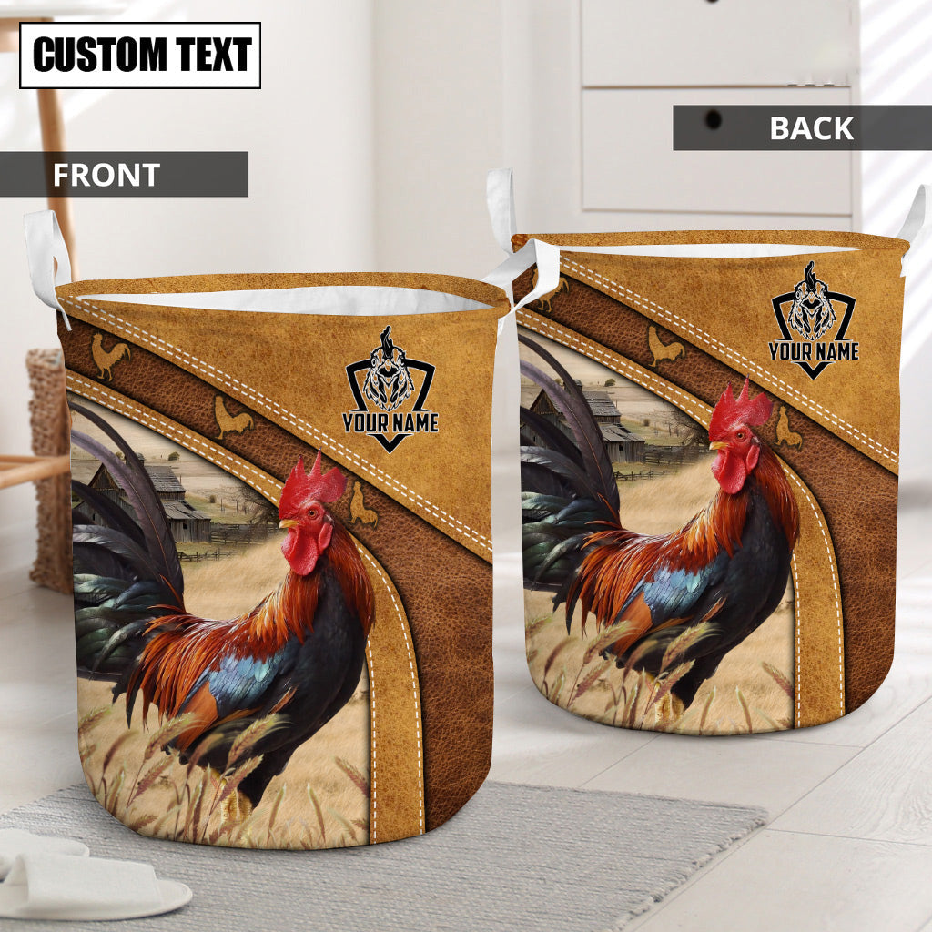 Chicken Brown Custom Name Basket