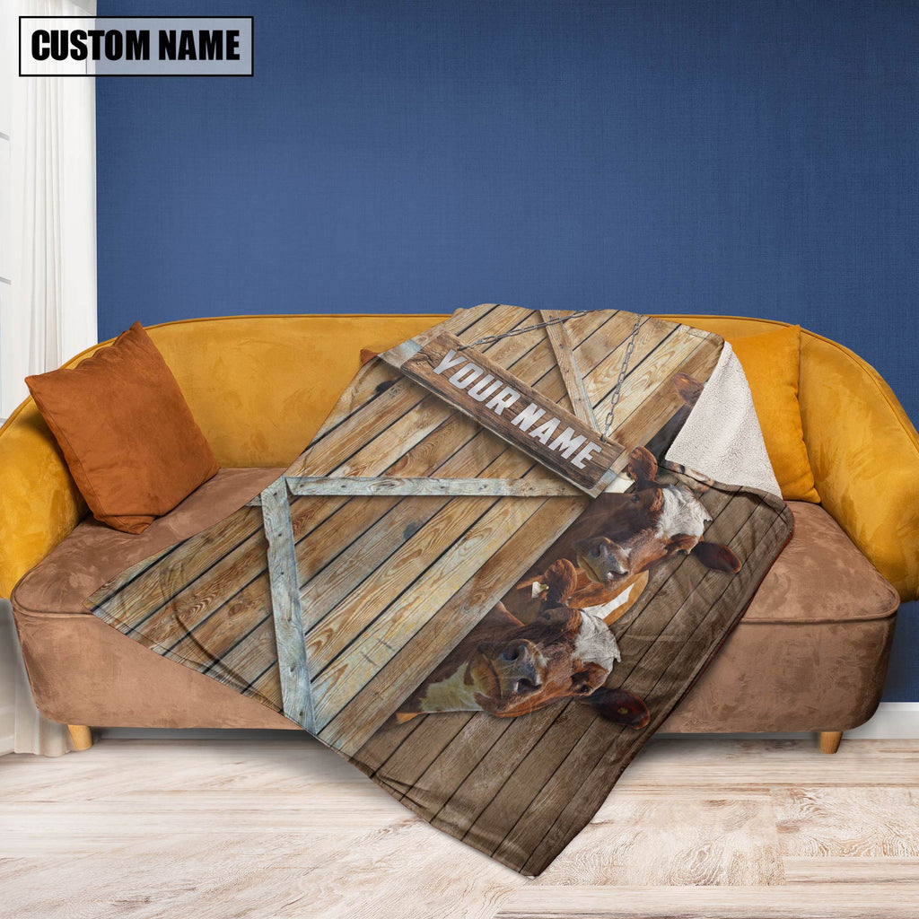 Personalized Name Ayrshire Barn Blanket