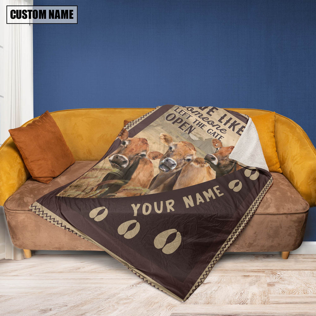 Personalized Jersey Live Like Someone Left The Gate Open Blanket