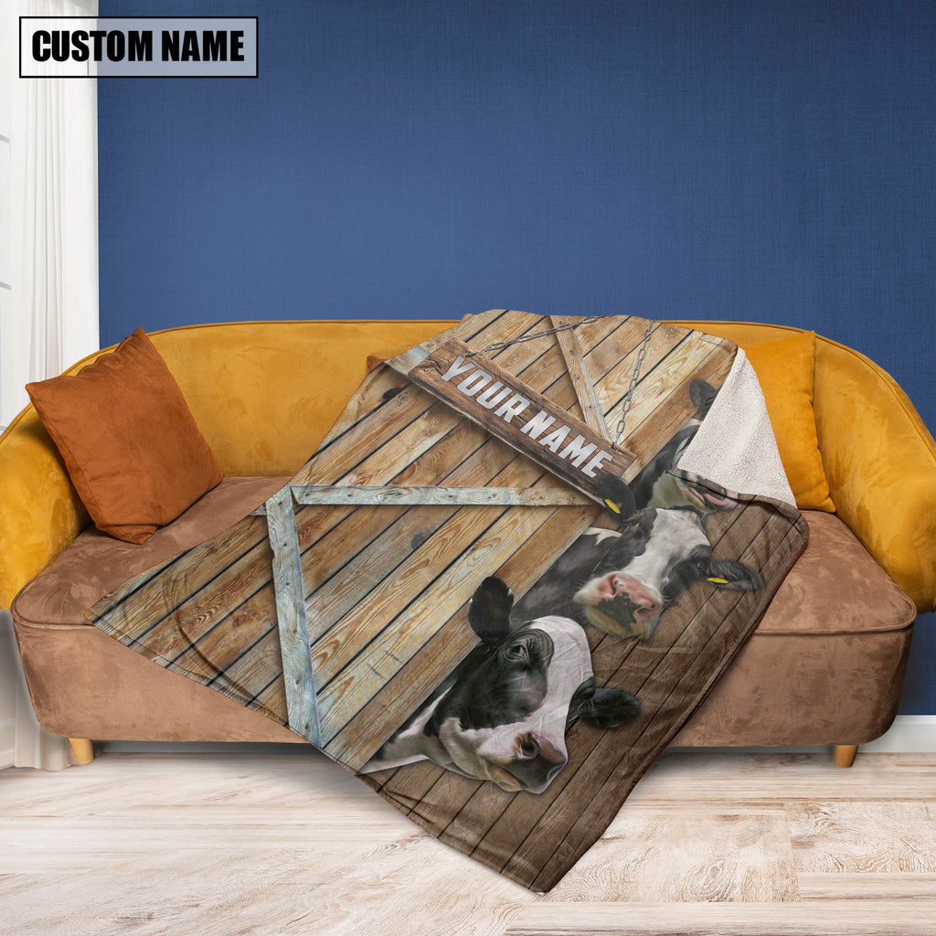 Personalized Name Holstein Barn Blanket