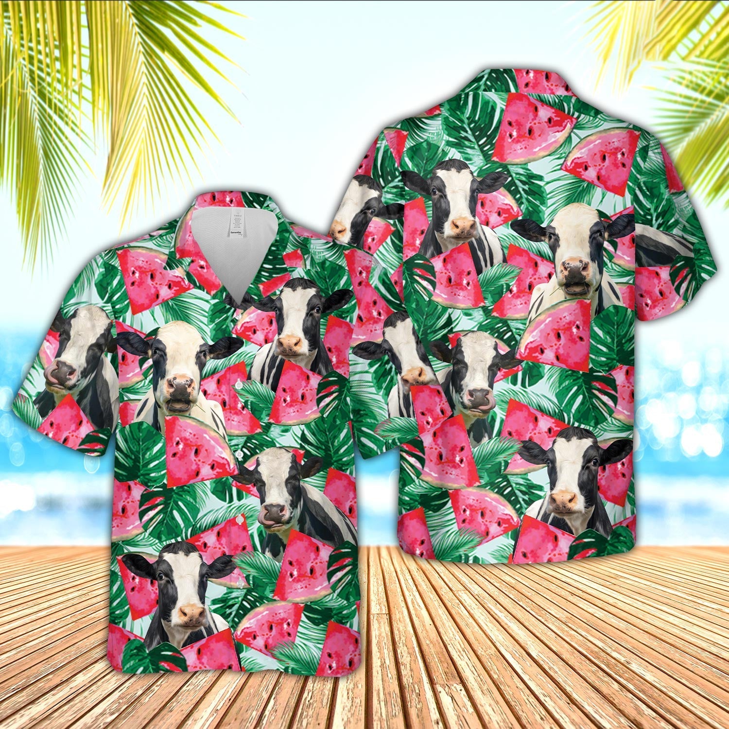 Unique Holstein Watermelon 3D Hawaiian Shirt