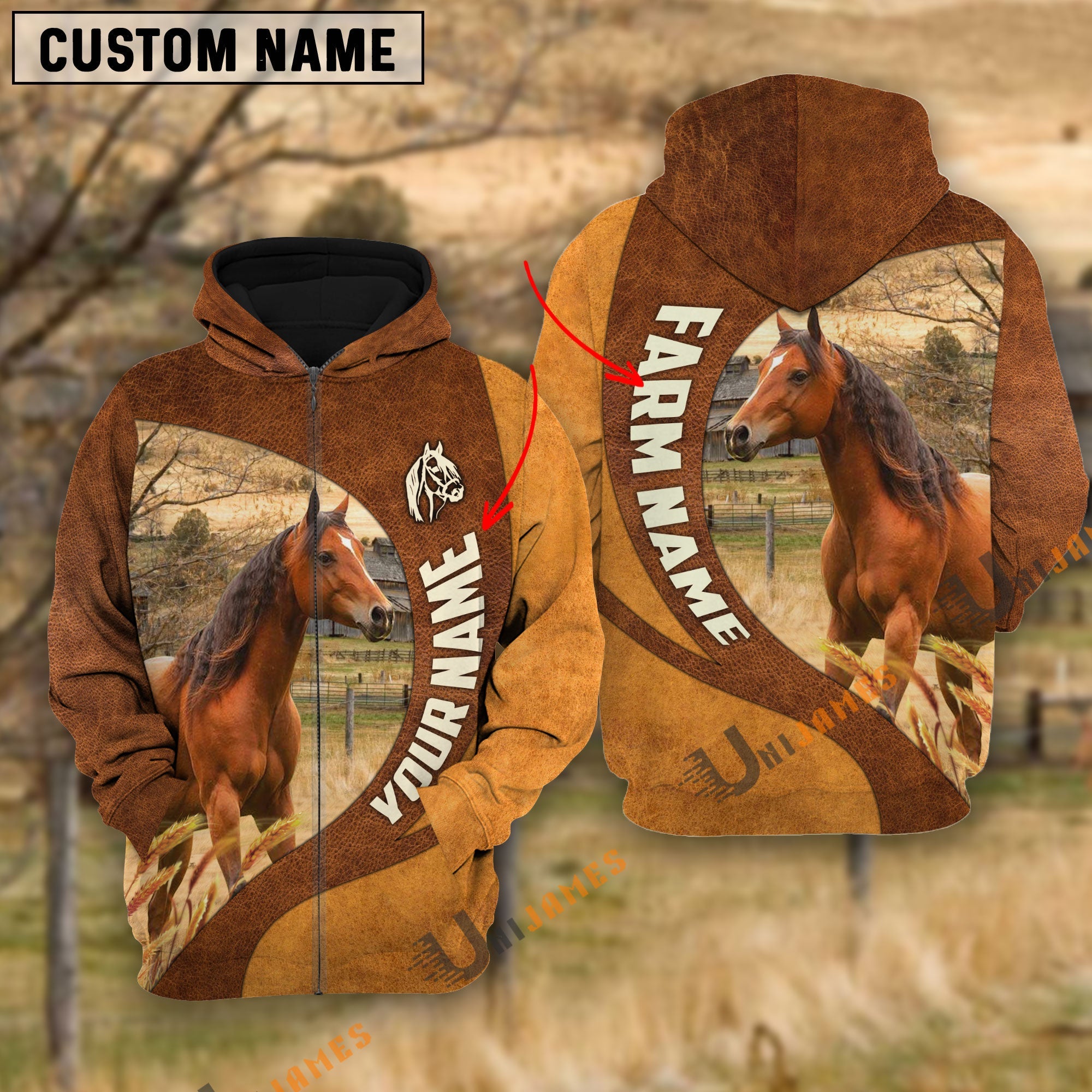 Horse Farming Life Personalized Name 3D Hoodie