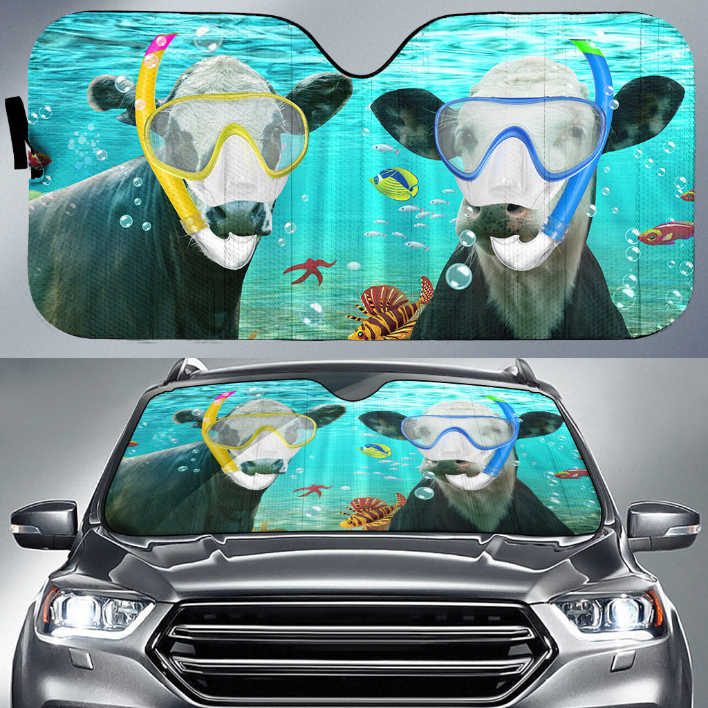 Black Baldy Diving All Over Printed 3D Sun Shade