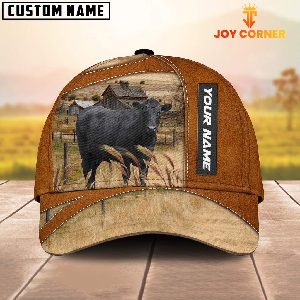 Black Angus Customized Name Brown Cap