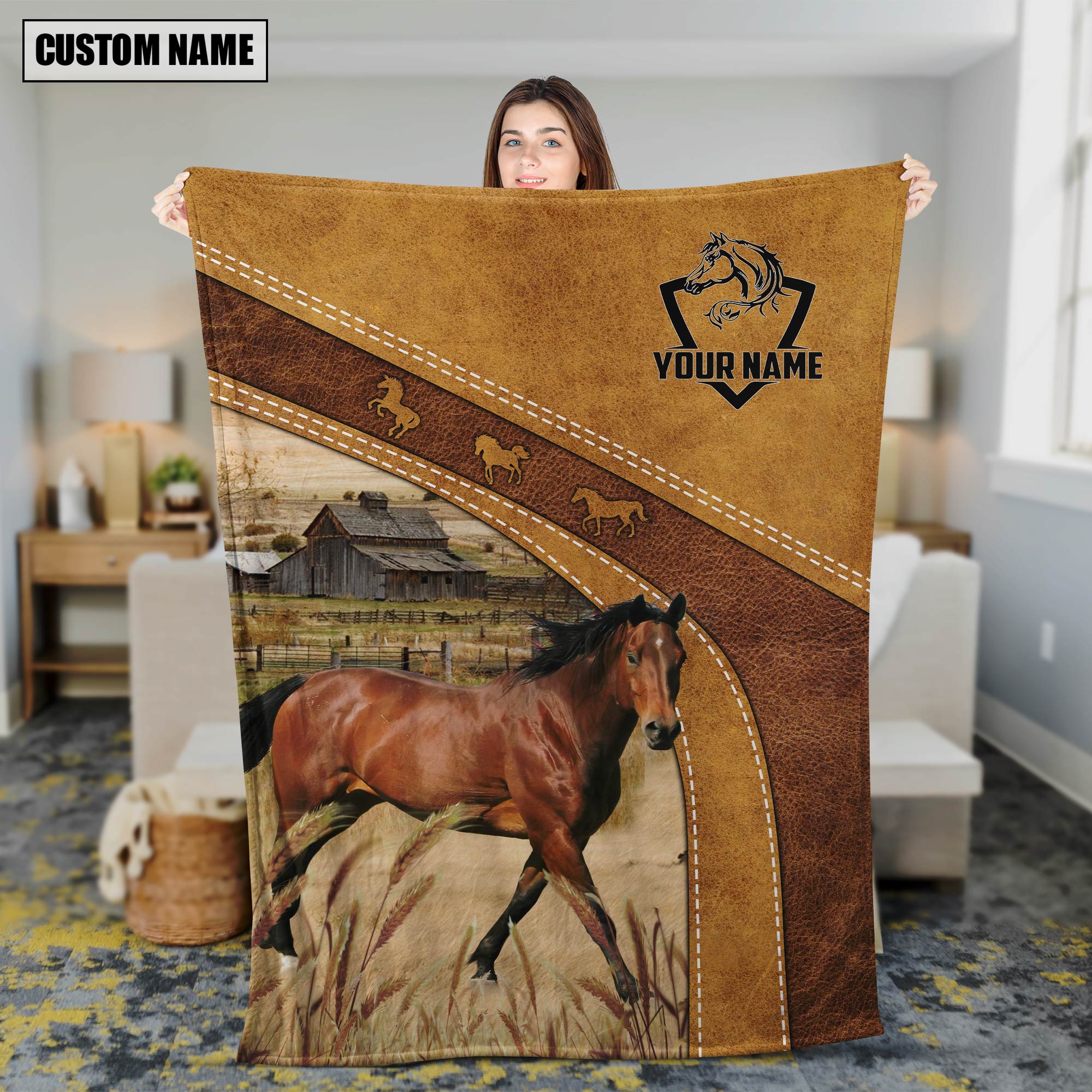 Horse Custom Name Blanket Collection