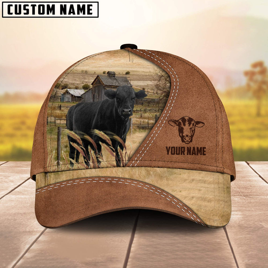 Black Angus Customized Name Brown Cap