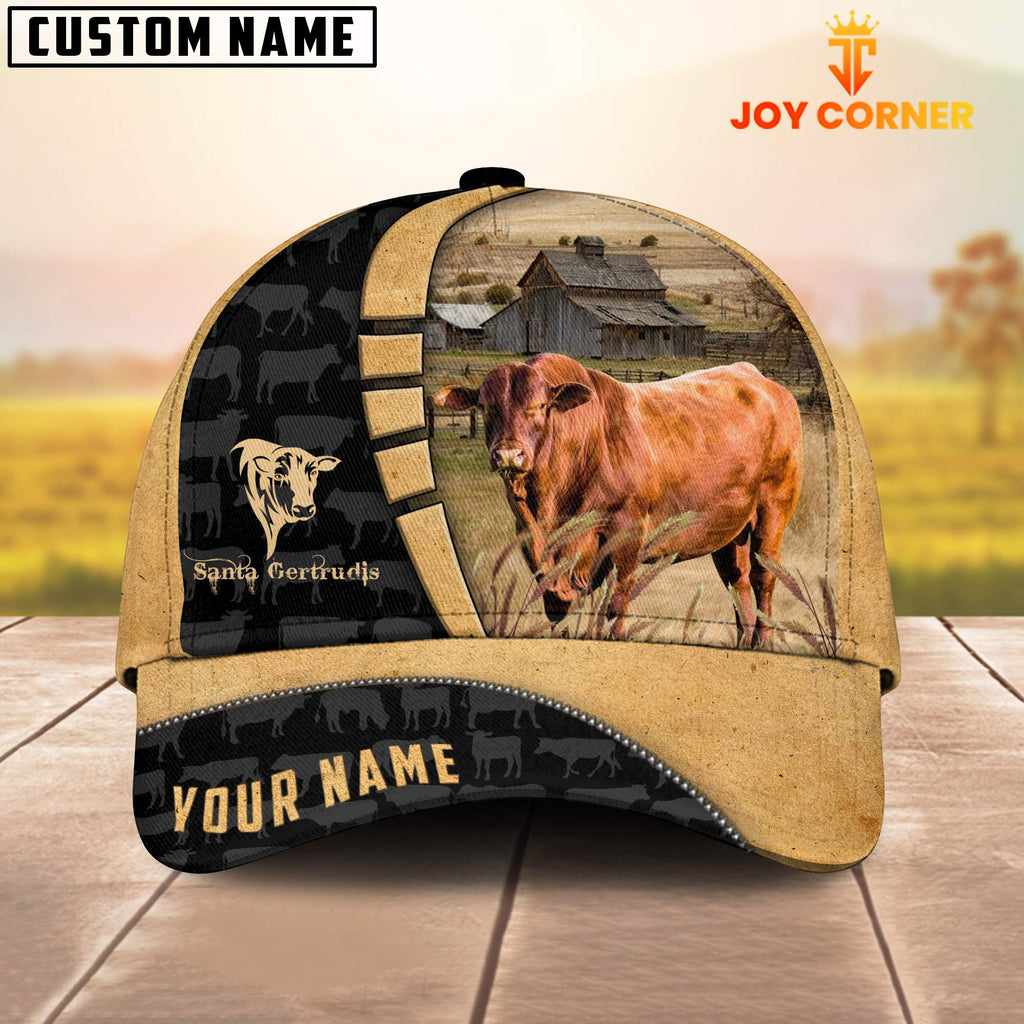 Custom Name Santa Gertrudis Cattle 3D Cap