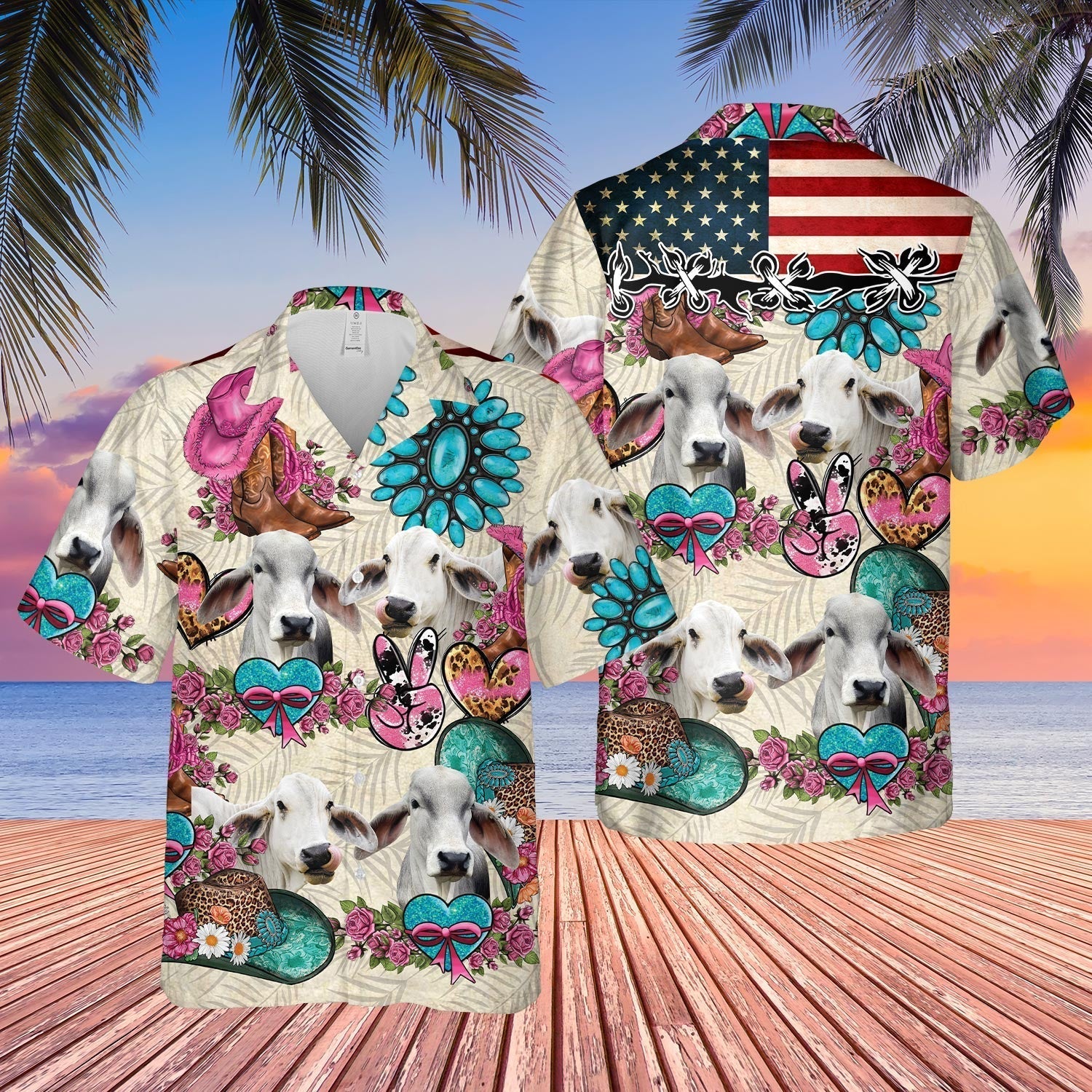 Unique Brahman Happiness Flowers 3D Hawaiian Shirt