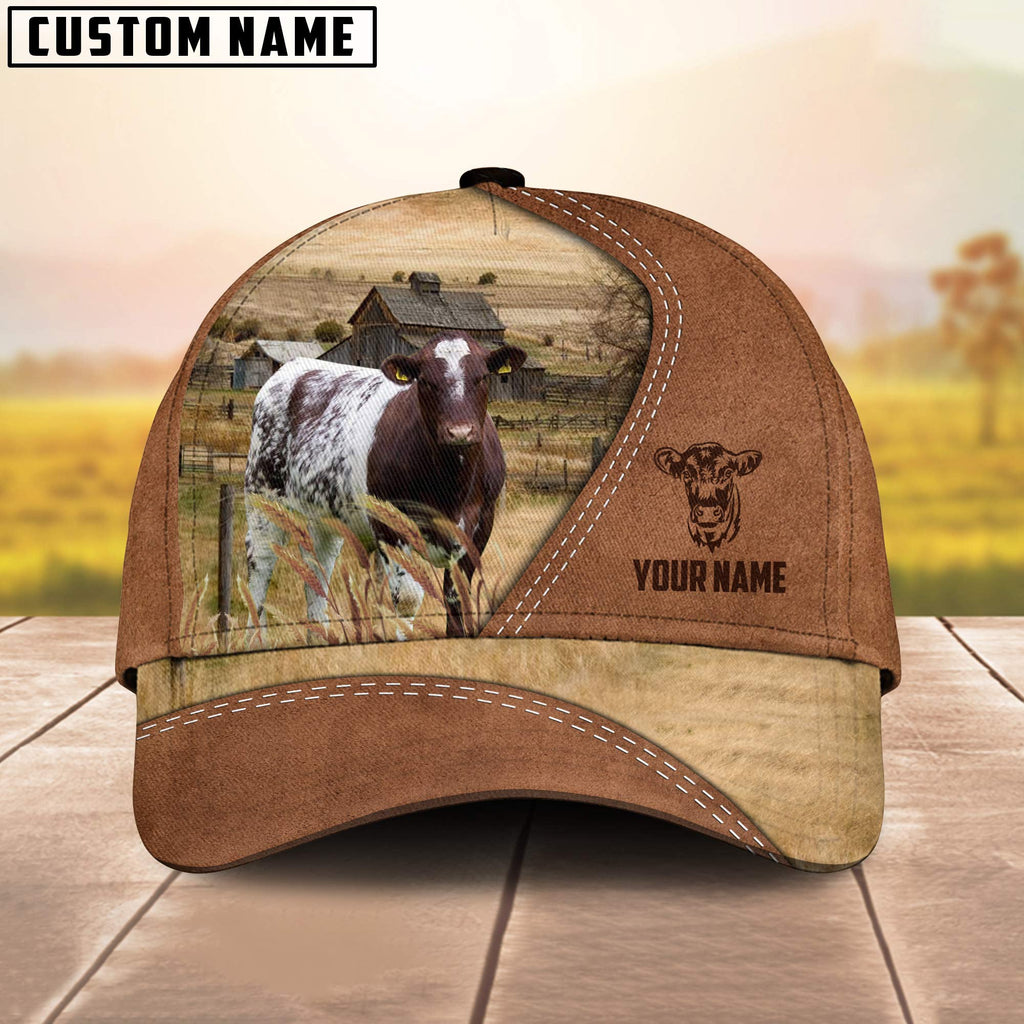Shorthorn Customized Name Brown Cap