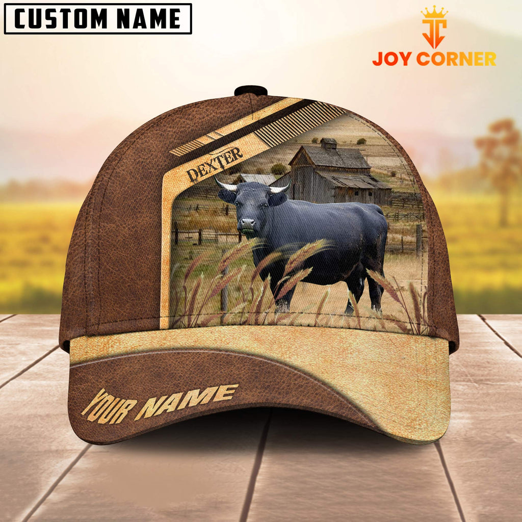 Dexter Cattle Customized Name Brown Farm Cap