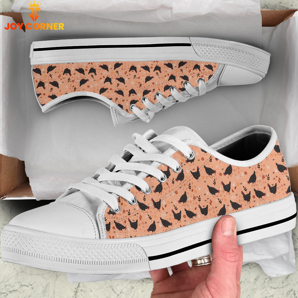 Chicken Flower Farm 2 Pattern Shoes