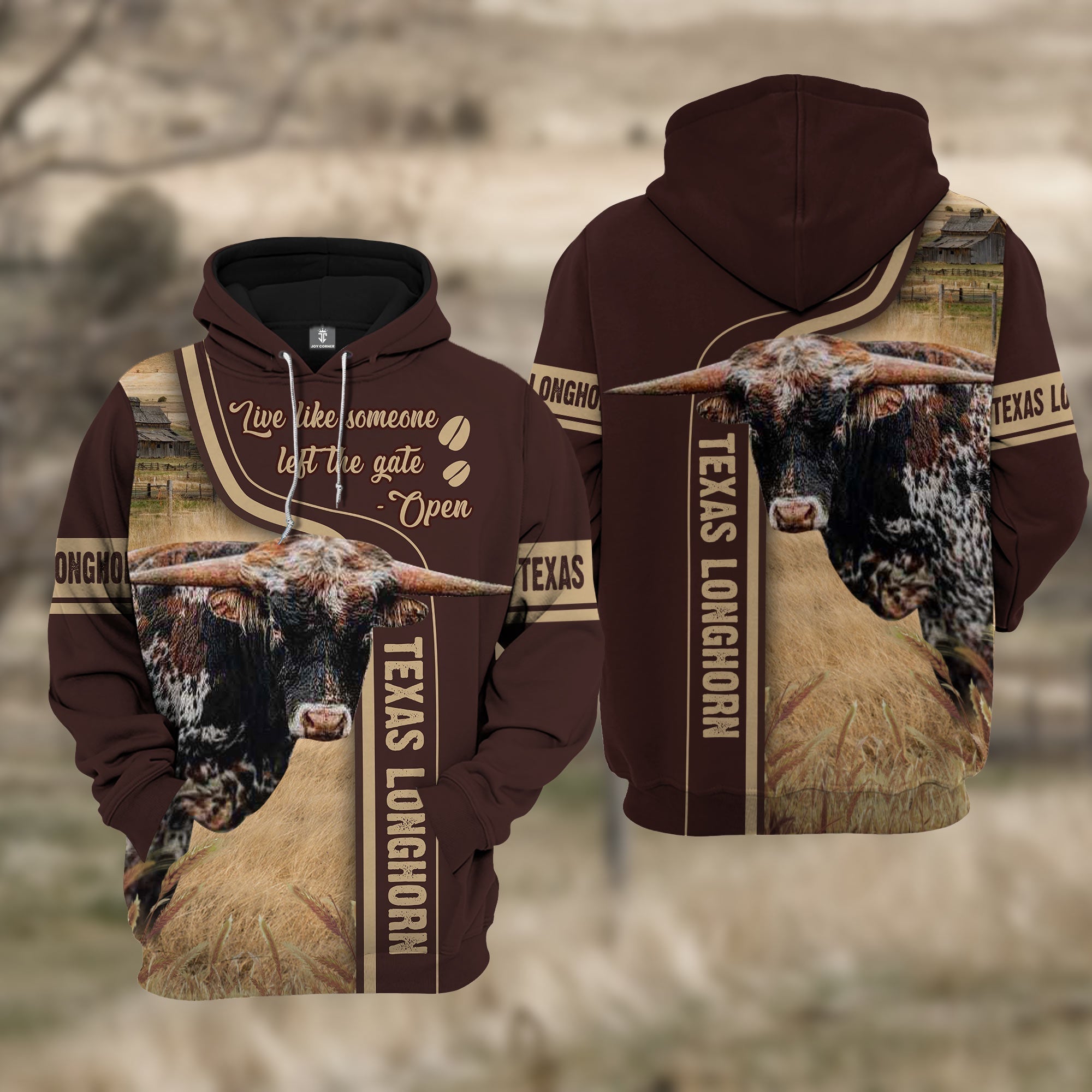 Cattle Image All Over Printed 3D Hoodie