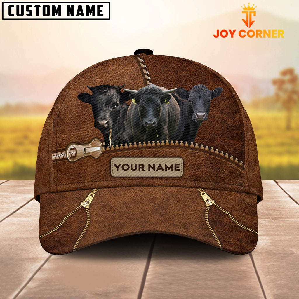 Dexter Cattle Zipper Pattern Customized Name Cap
