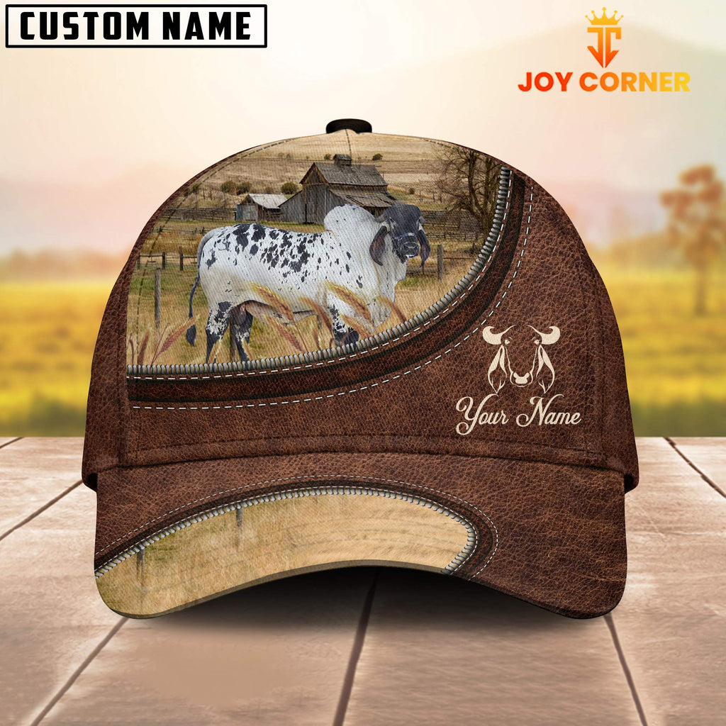 Sardo Negro On The Farm Customized Name Leather Pattern Cap