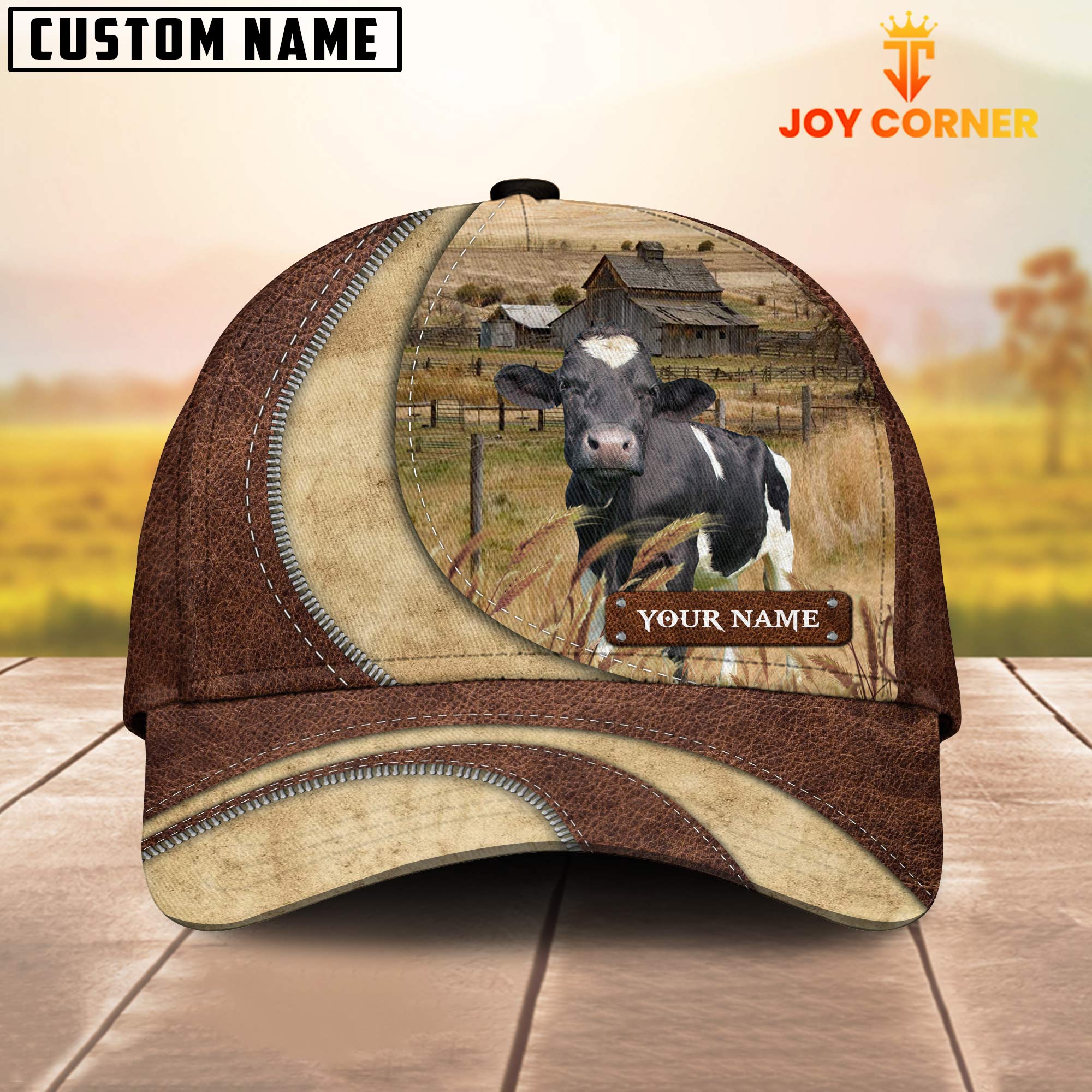 Holstein Customized Name Farm Barn Cap