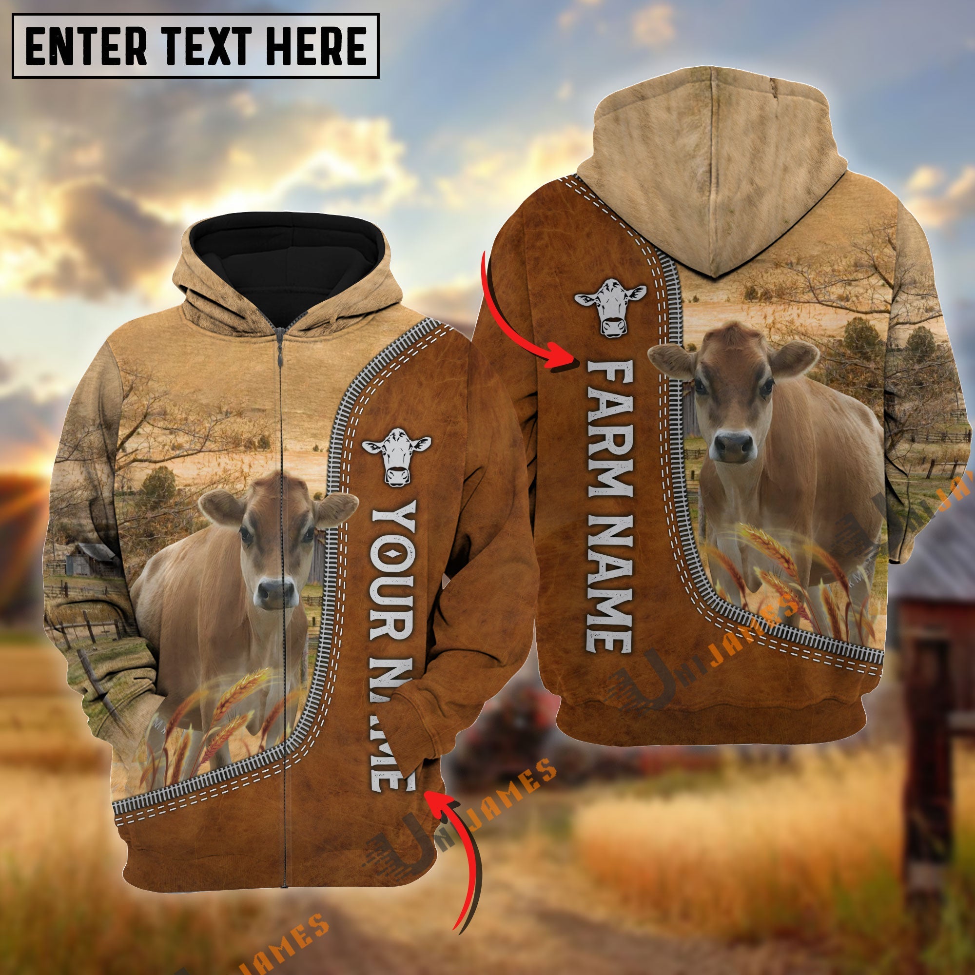 Jersey Farming Happiness Personalized Name 3D Hoodie