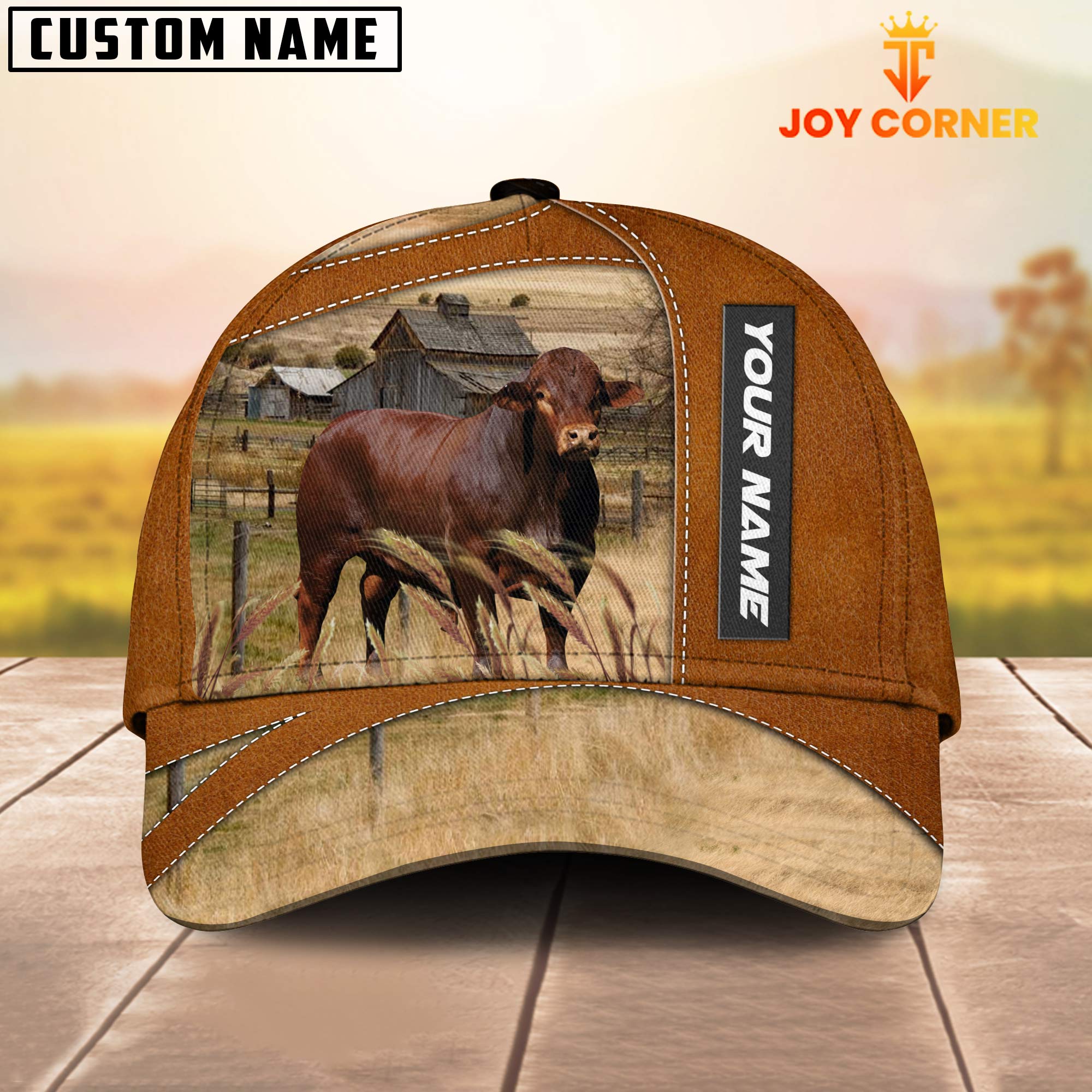 Beefmaster Customized Name Brown Cap