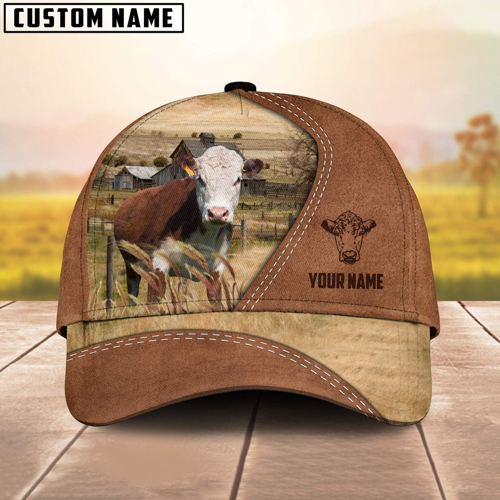 Hereford Customized Name Brown Cap