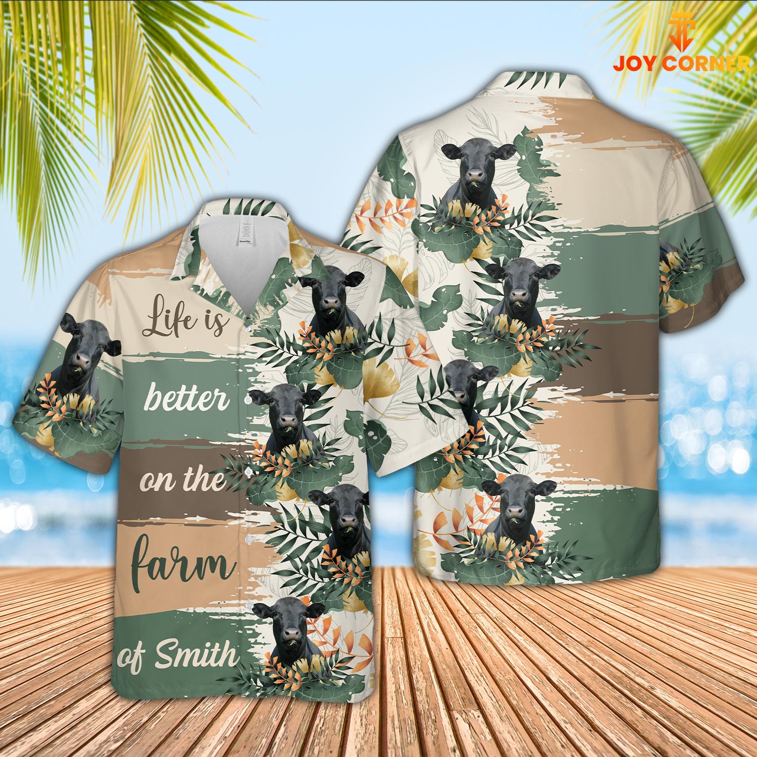 Custom Name Black Angus Life Is Better On The Farm Hawaiian Shirt