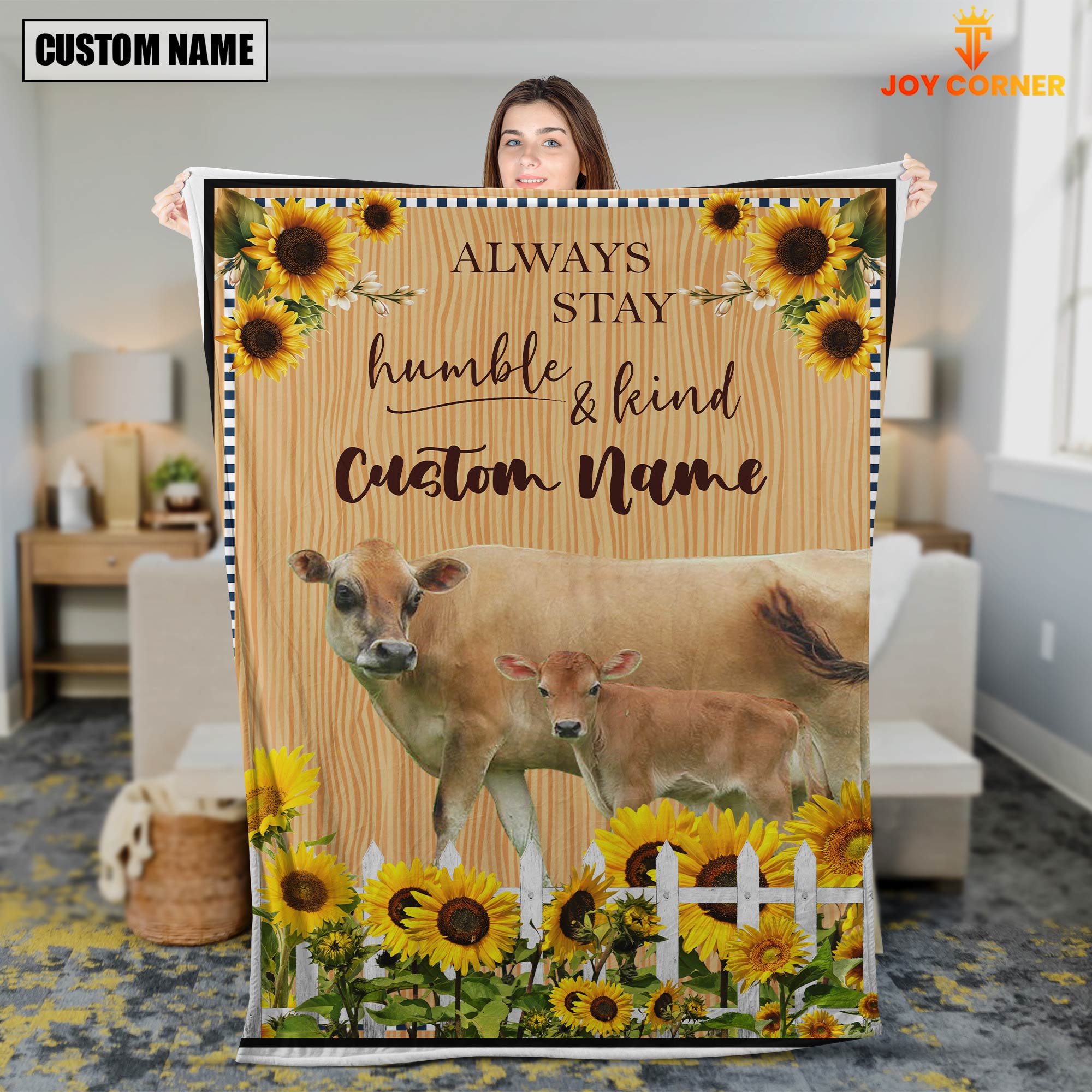 Jersey Custom Name - Always Stay Humble and Kind Blanket