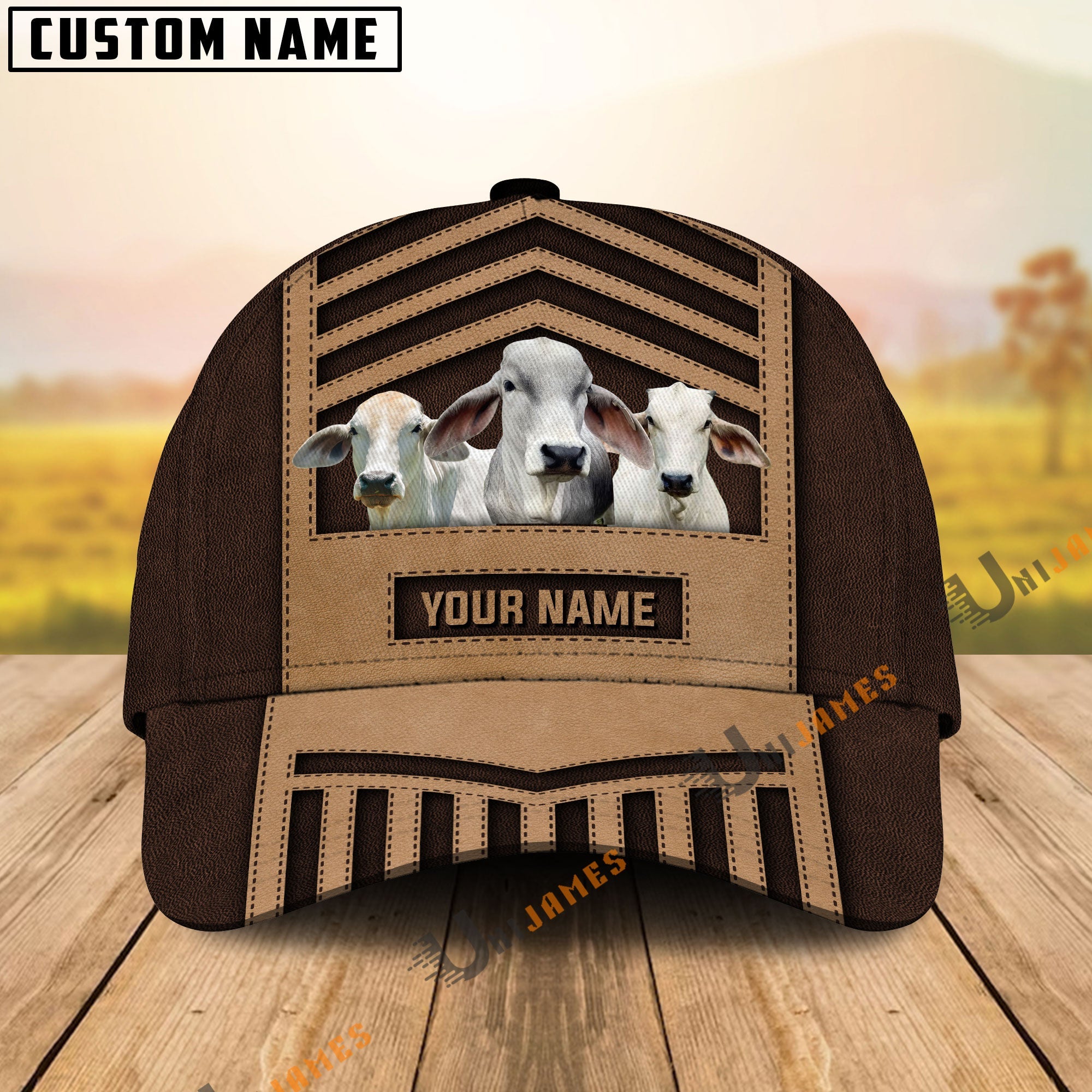 Brahman Happiness Window Personalized Name 3D Cap