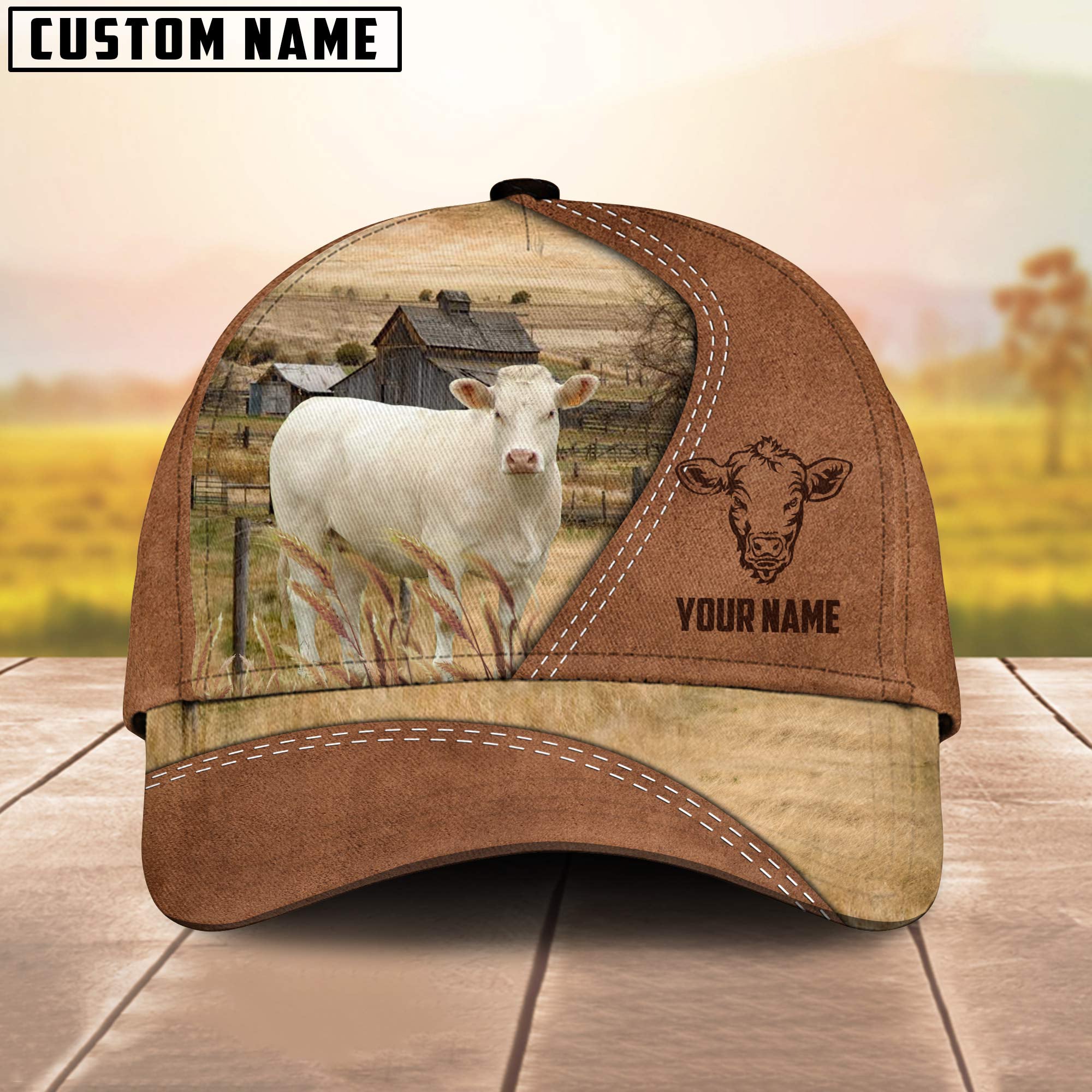 Charolais Customized Name Brown Cap