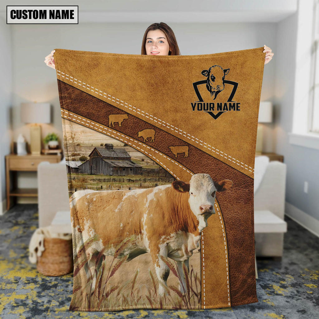 Simmental Custom Name Blanket Collection