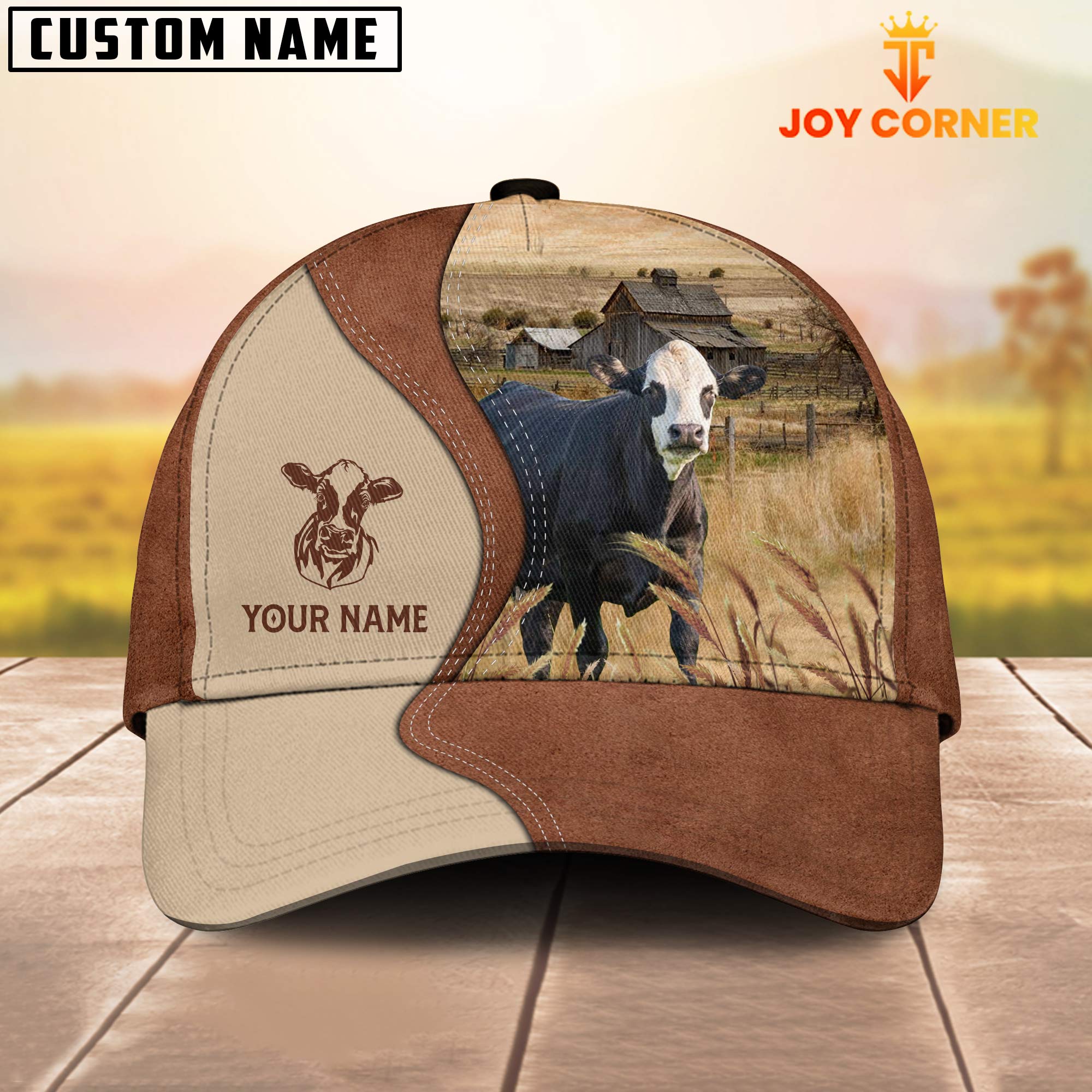 Black Baldy Customized Name Choco Cap