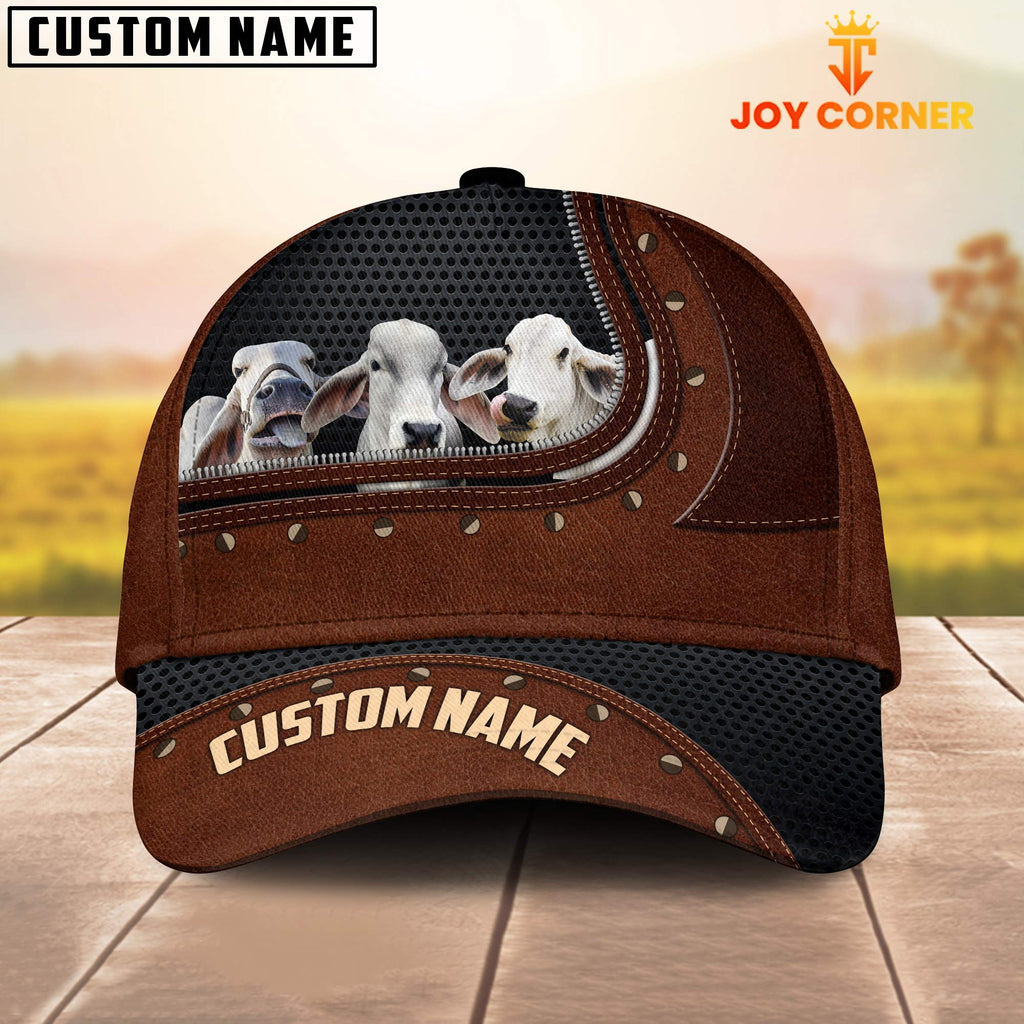 Brahman Happiness Zipper Pattern Customized Name Cap