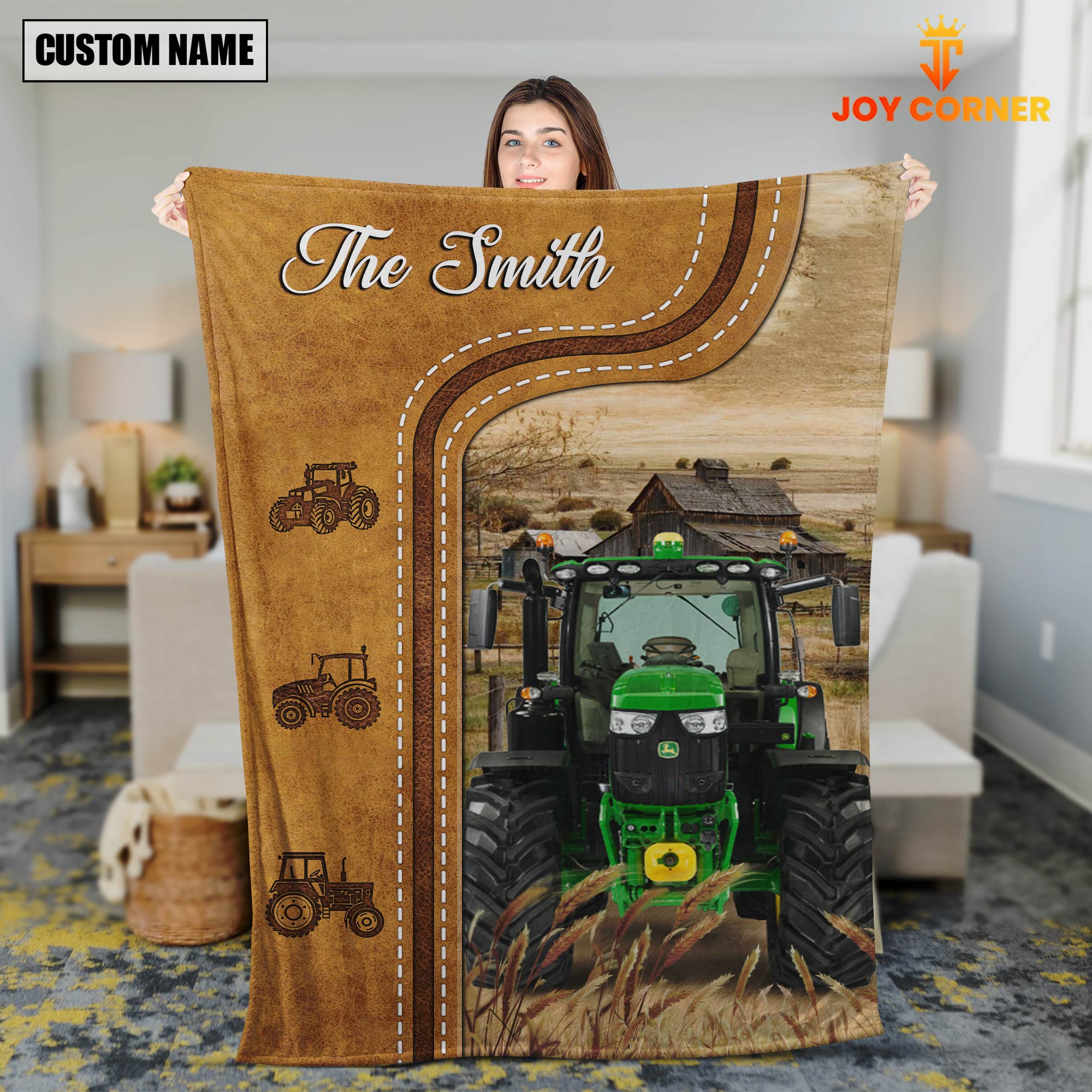 Tractor Custom Name Blanket Collection