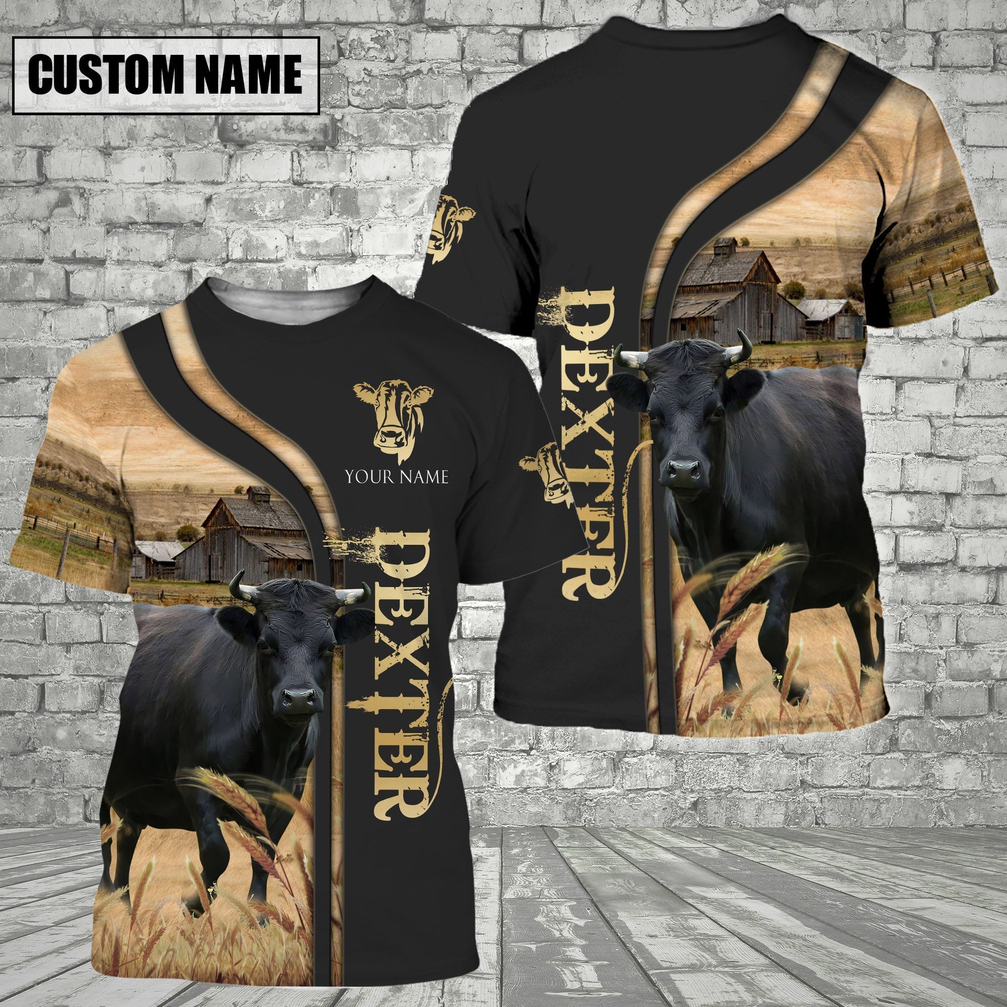 Customized Name Name Dexter On The Farm 3D T - Shirt 2023