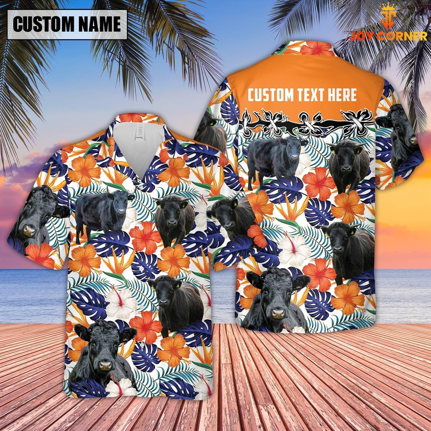 Unique Dexter Hibiscus Blue Floral Custom Name 3D Hawaiian Shirt