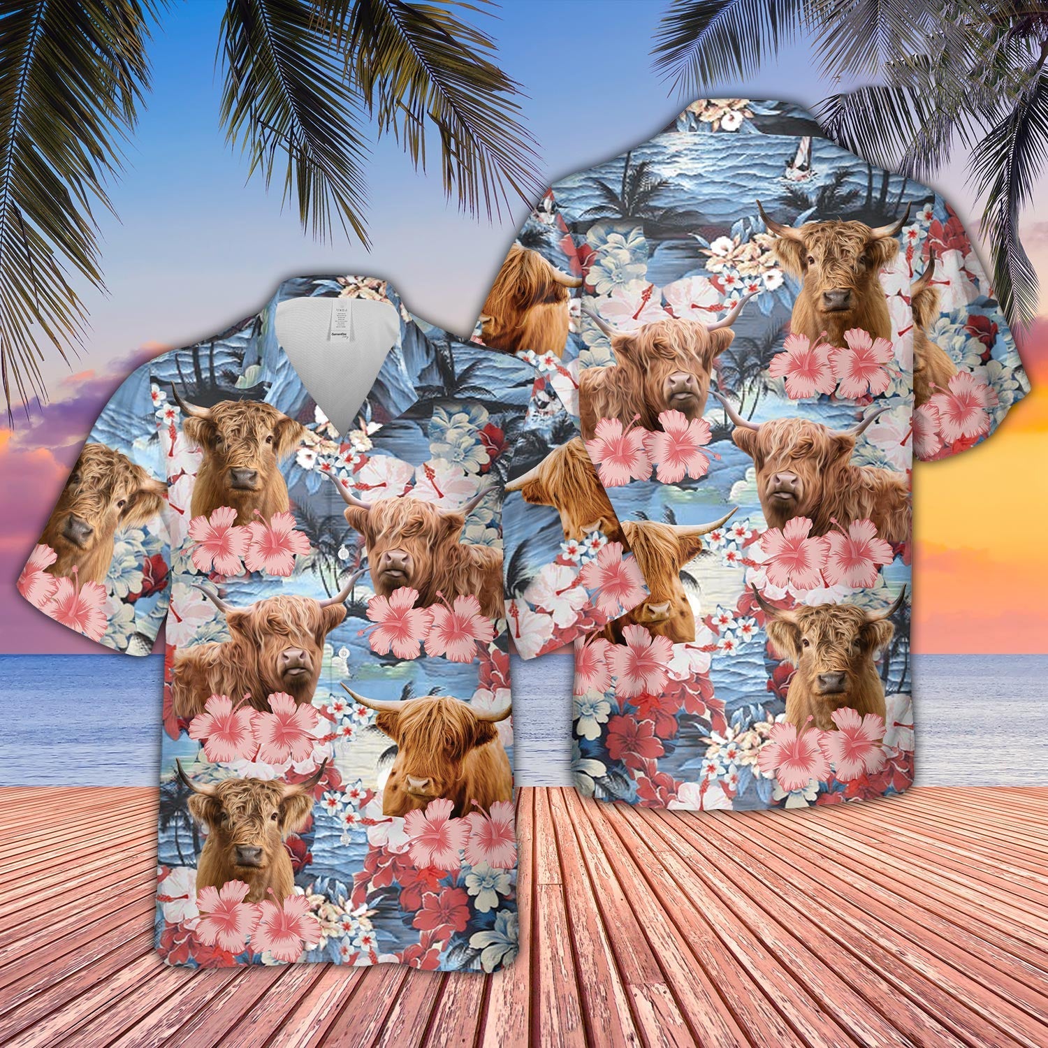 Highland Flower Farming 3D Hawaiian Shirt