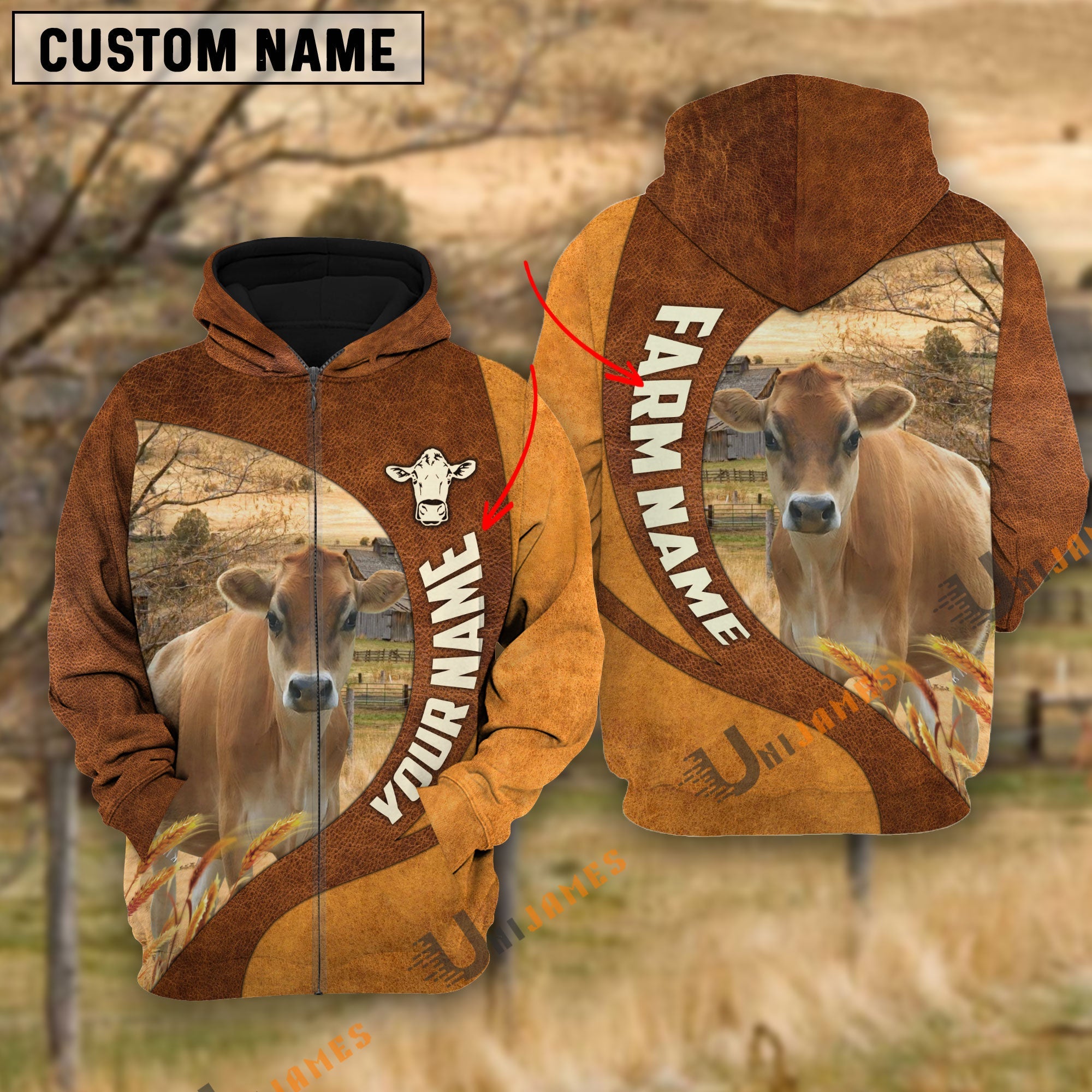 Jersey Farming Life Personalized Name 3D Hoodie
