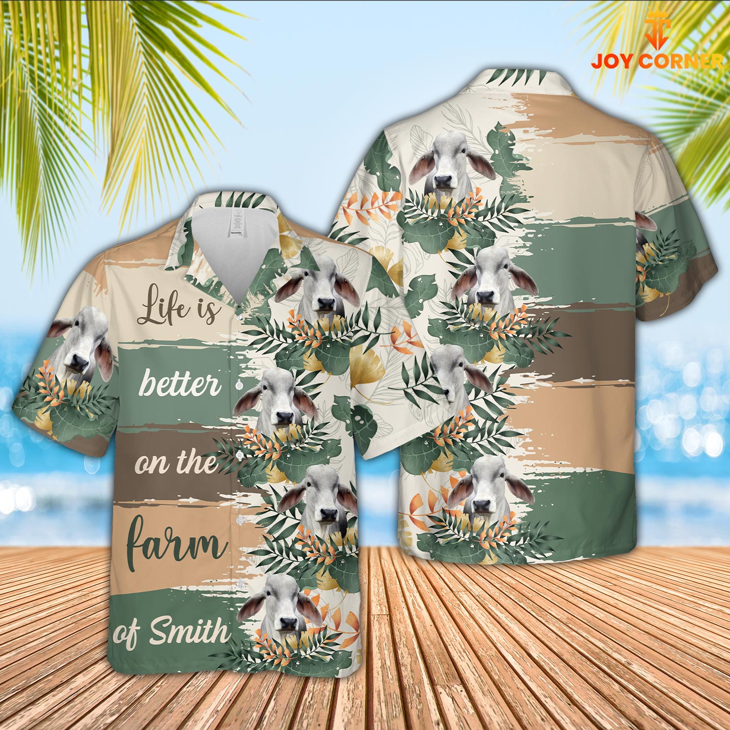 Custom Name Brahman Life Is Better On The Farm Hawaiian Shirt
