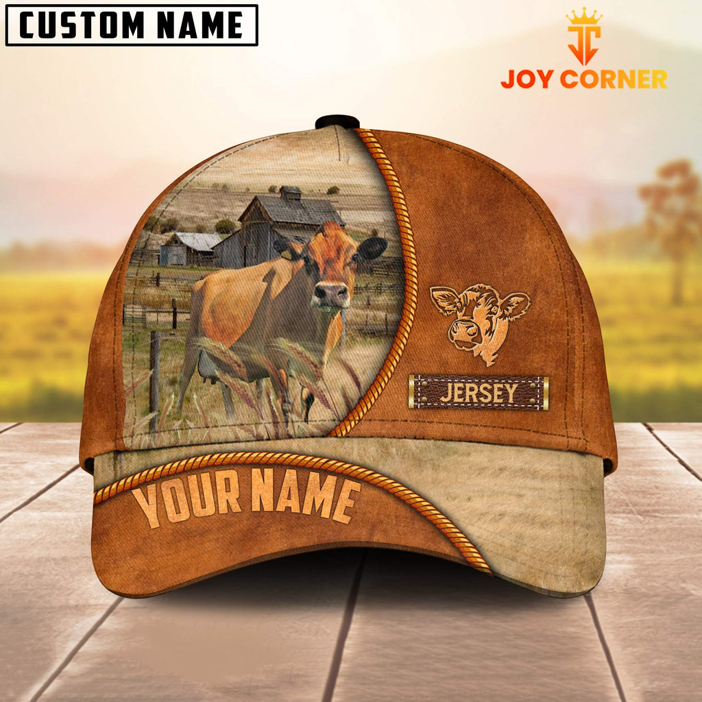 Custom Name Jersey Leather Pattern Cap TT9