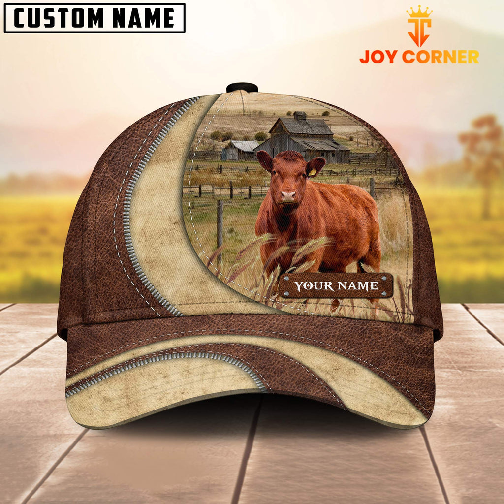 Red Angus Customized Name Farm Barn Cap