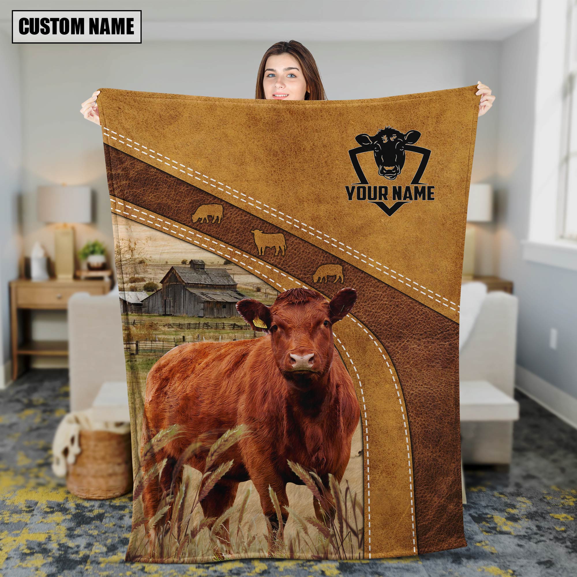 Red Angus Custom Name Blanket Collection